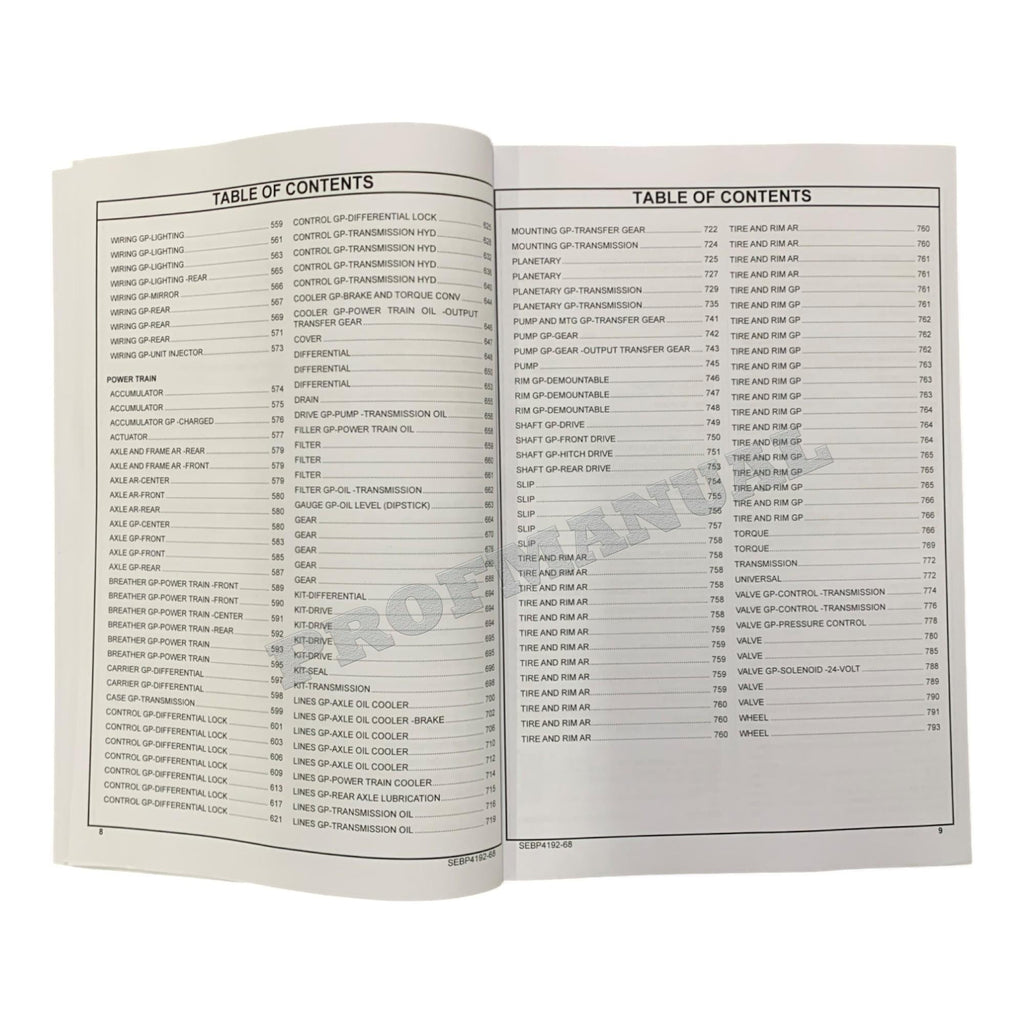 Caterpillar Cat 740 Ejector Articulated Truck Parts Catalog Manual