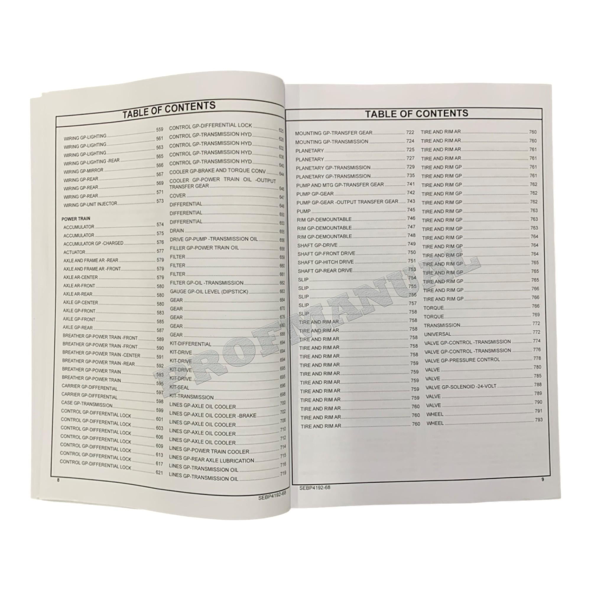 Caterpillar Cat 740 Ejector Articulated Truck Parts Catalog Manual