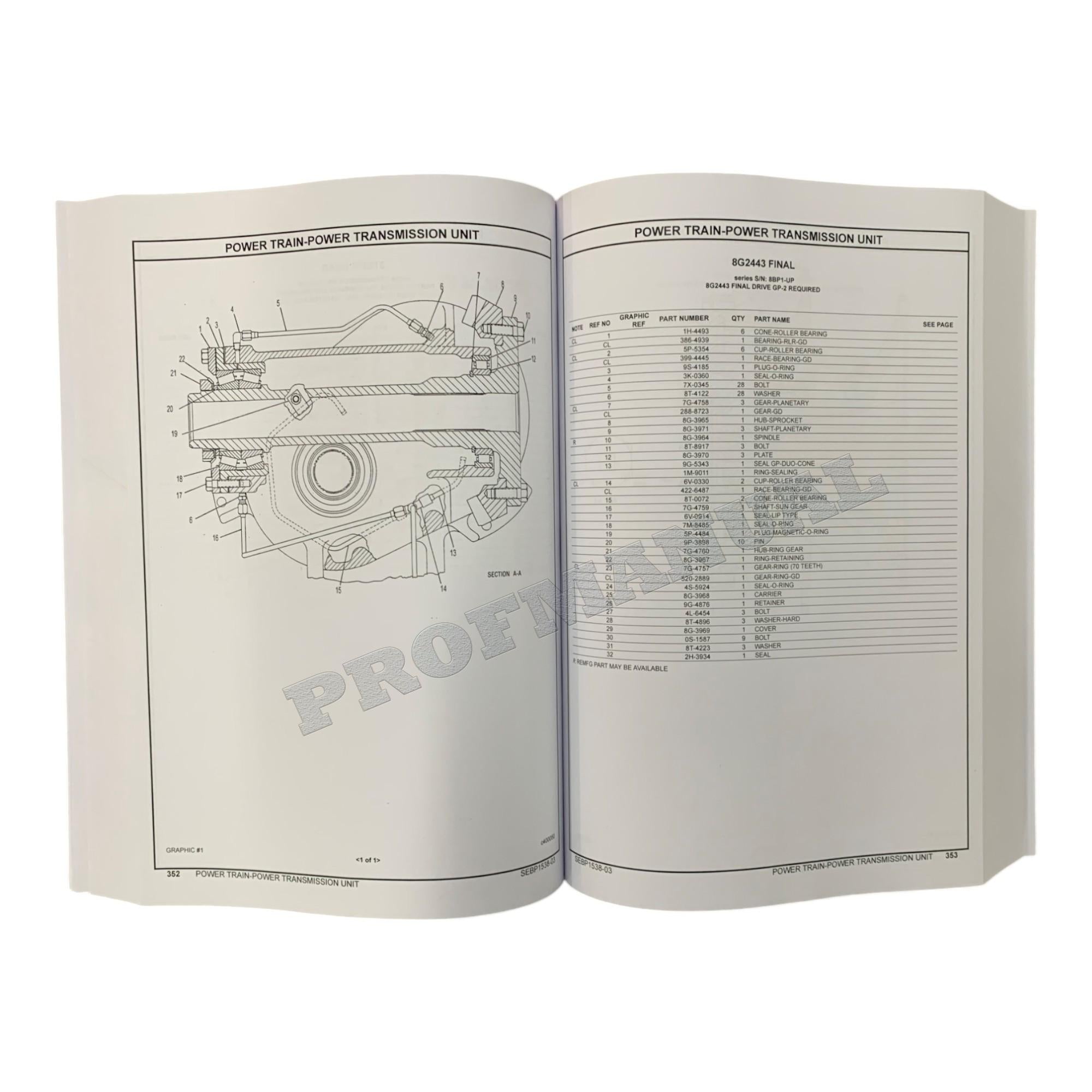 Caterpillar Cat D4H D4H LGP Tractor Power Shift Parts Catalog Manual SEBP1538
