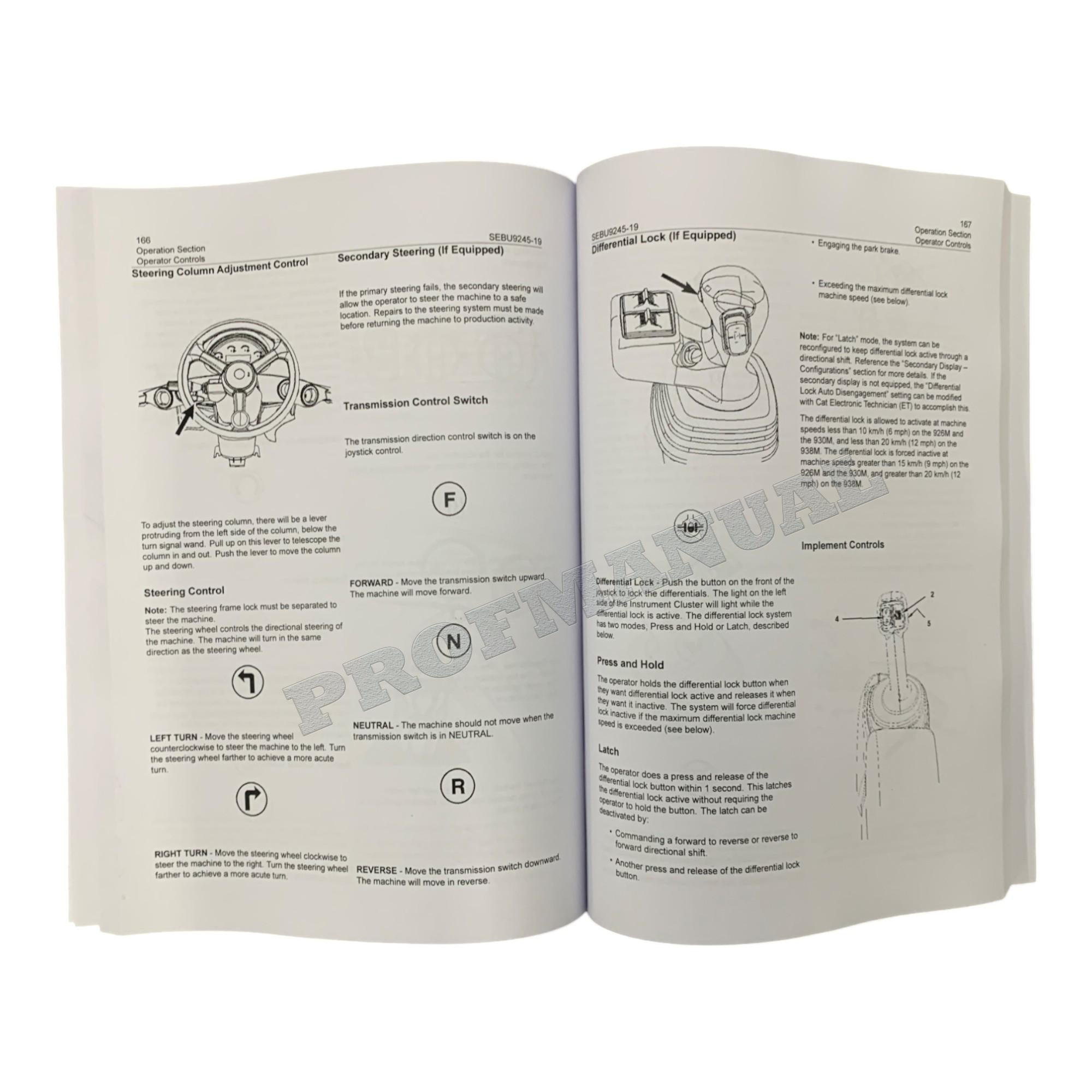 Caterpillar 926M 930M 938M Wheel loader Operators Maintenance Manual