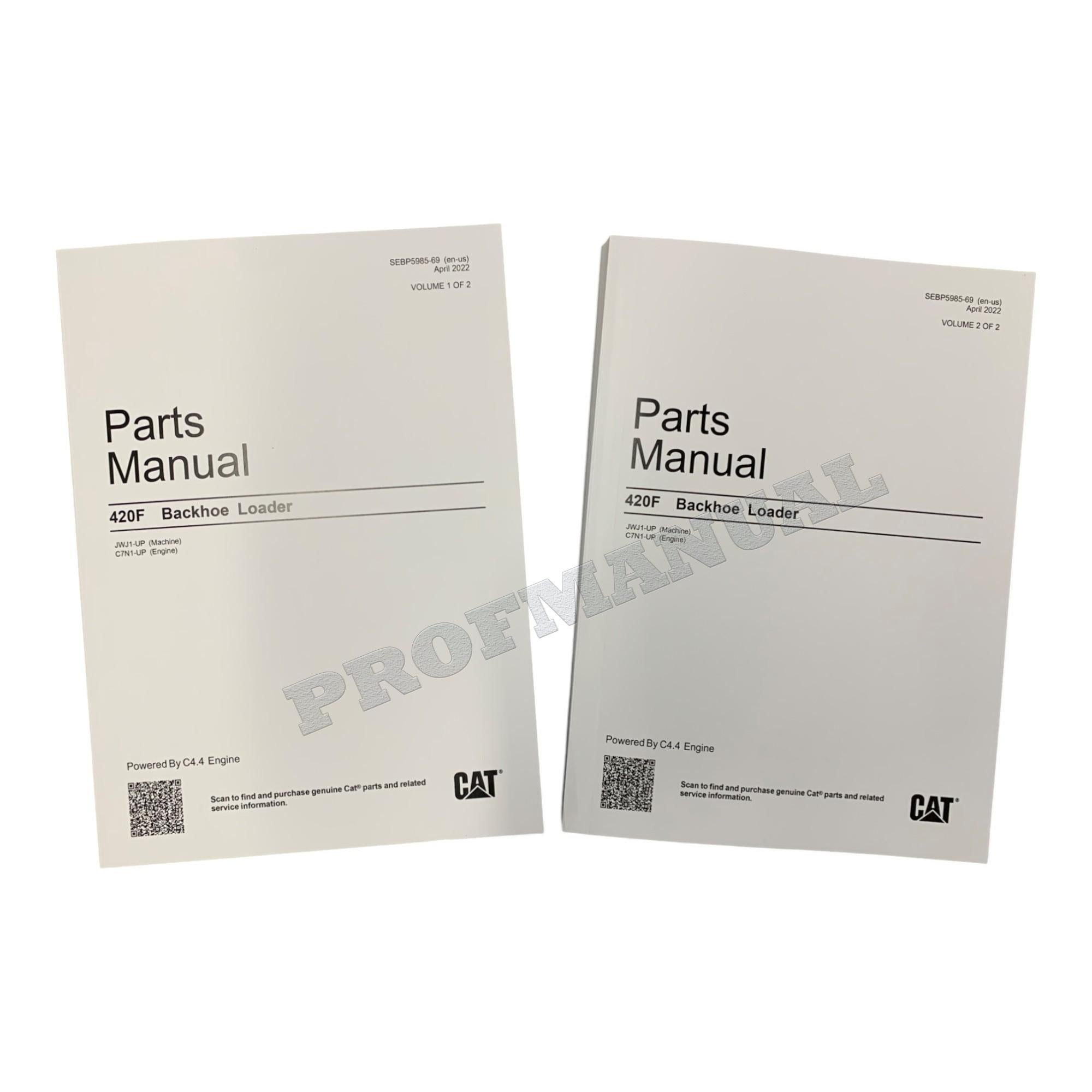 Caterpillar Cat 420F Backhoe Loader Parts Catalog Manual SEBP5985