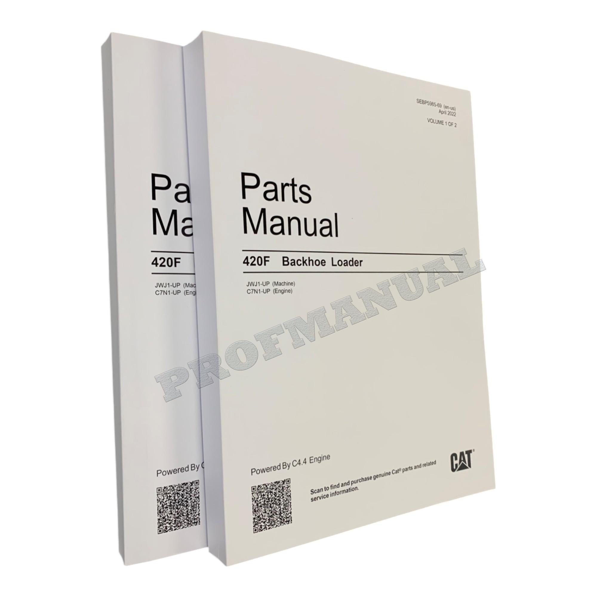 Caterpillar Cat 420F Backhoe Loader Parts Catalog Manual SEBP5985