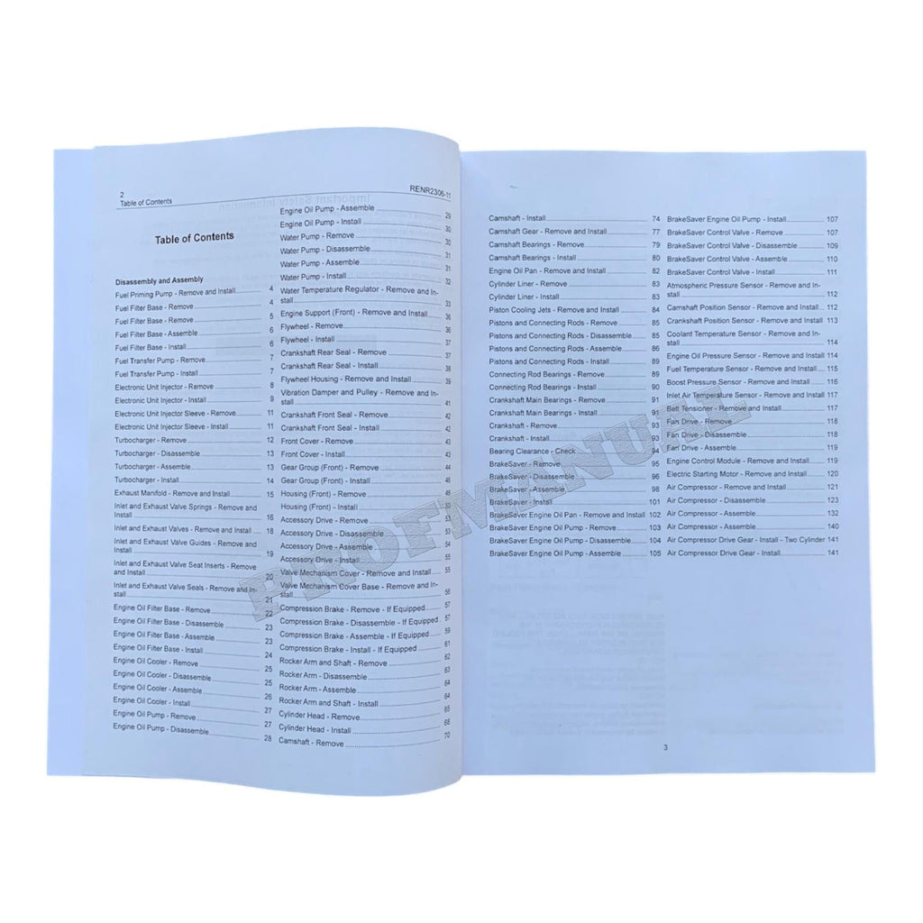 Caterpillar C-15 C-16 C-18 Truck Engine Service Manual 4books