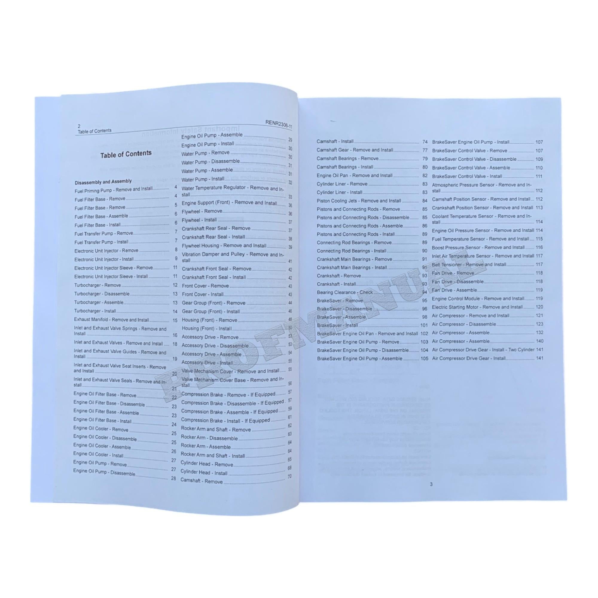 Caterpillar C-15 C-16 C-18 Truck Engine Service Manual 4books
