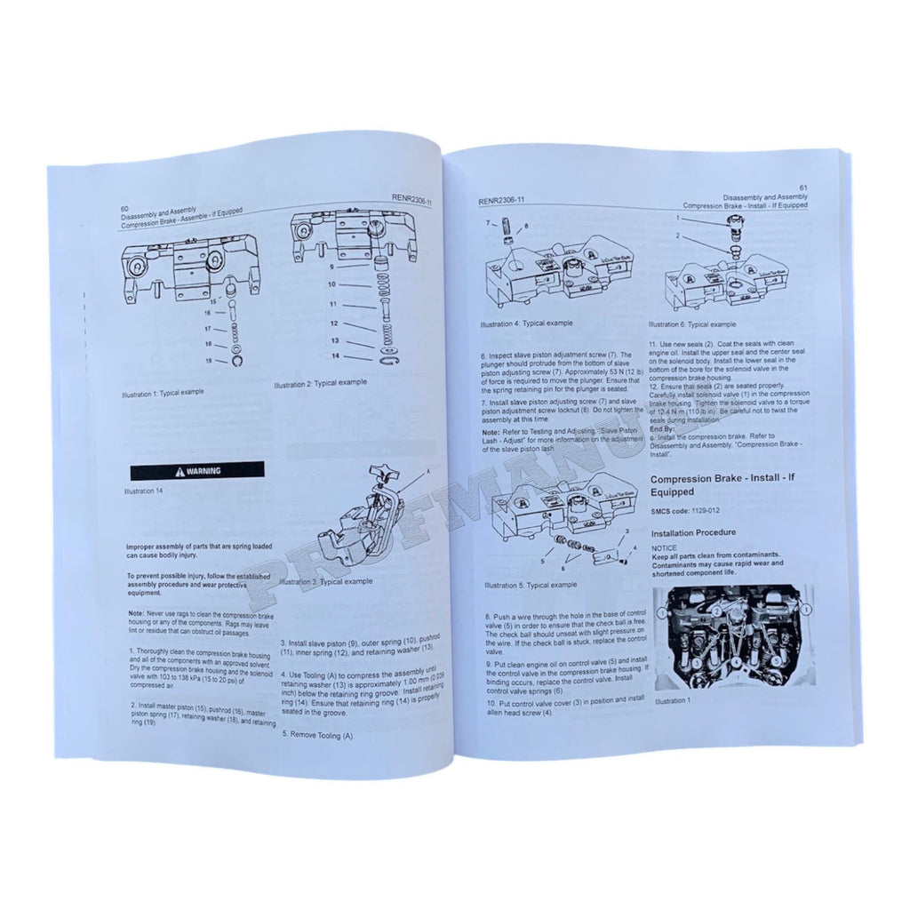 Caterpillar C-15 C-16 C-18 Truck Engine Service Manual 4books