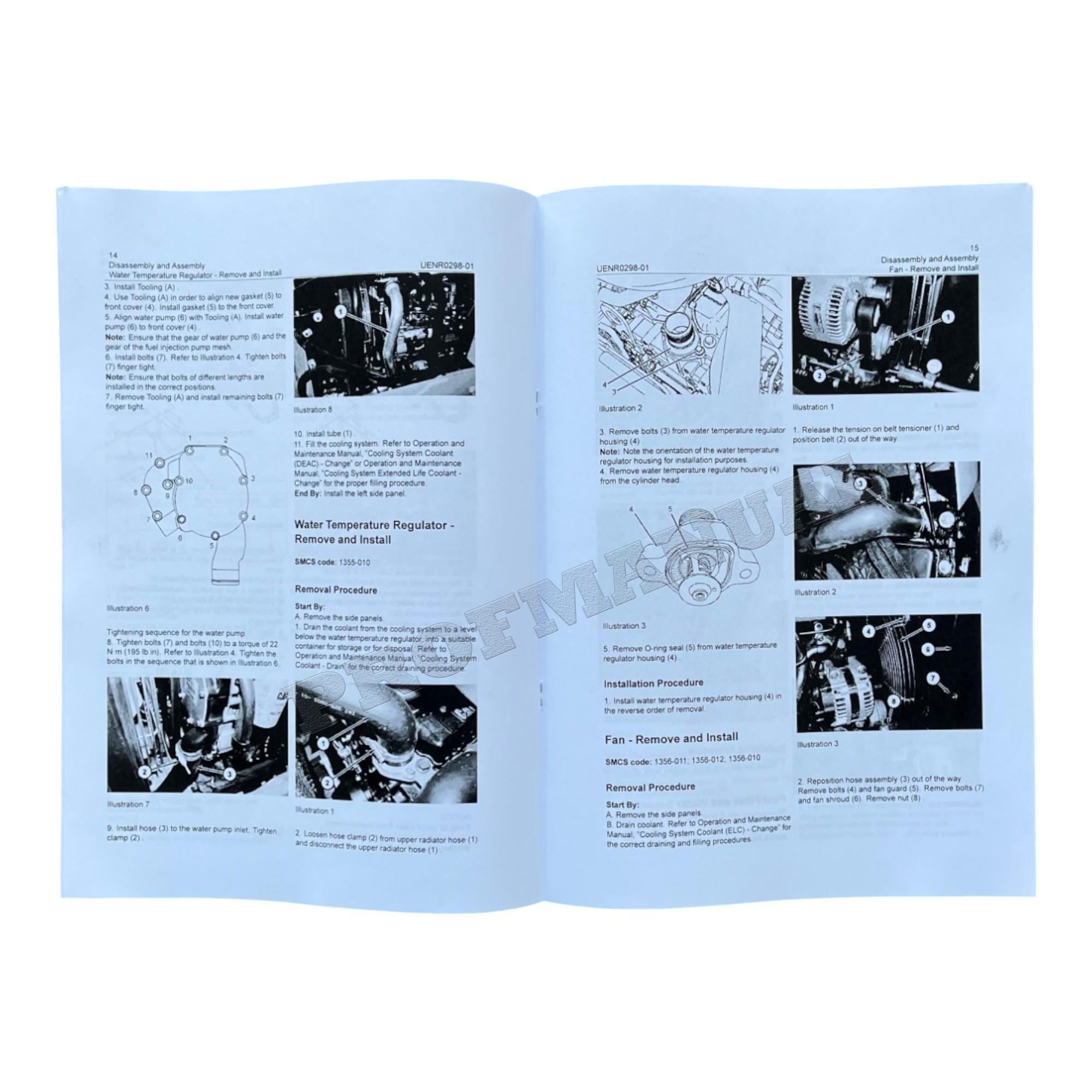 Caterpillar CAT 416F 420F 422F 428F Loader Engine Manual Disassembly Assembly