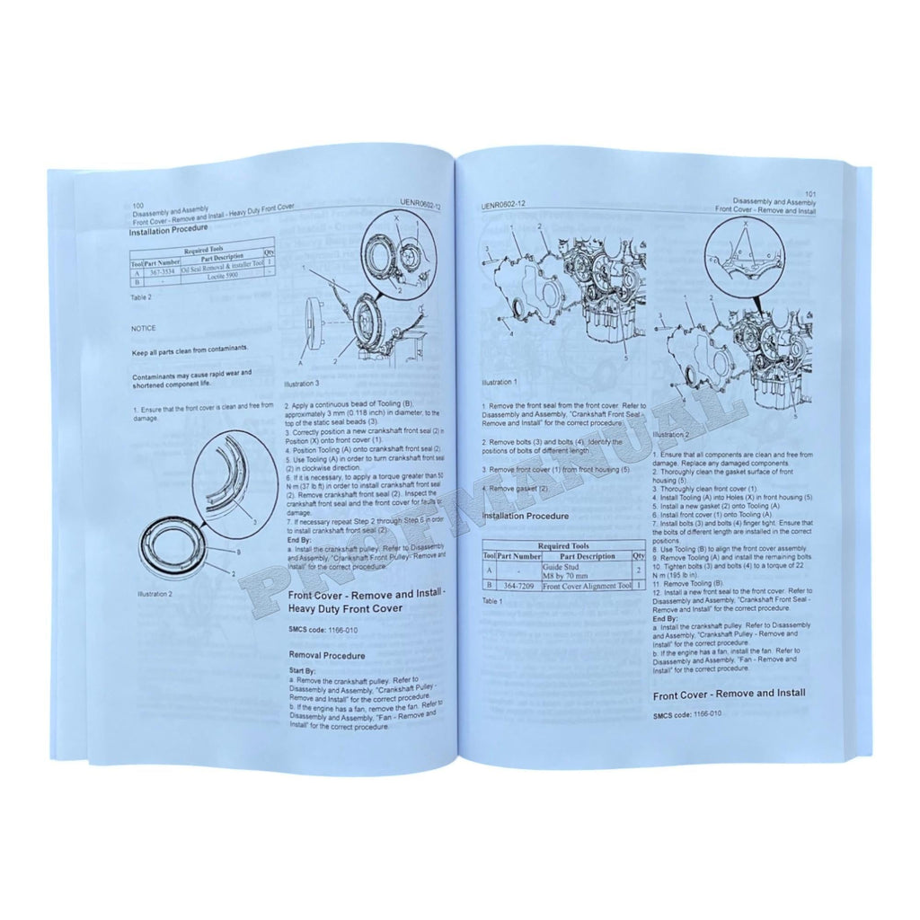 Caterpillar Cat C4.4 Engine Built Machine Disassembly Assembly Manual UENR0602