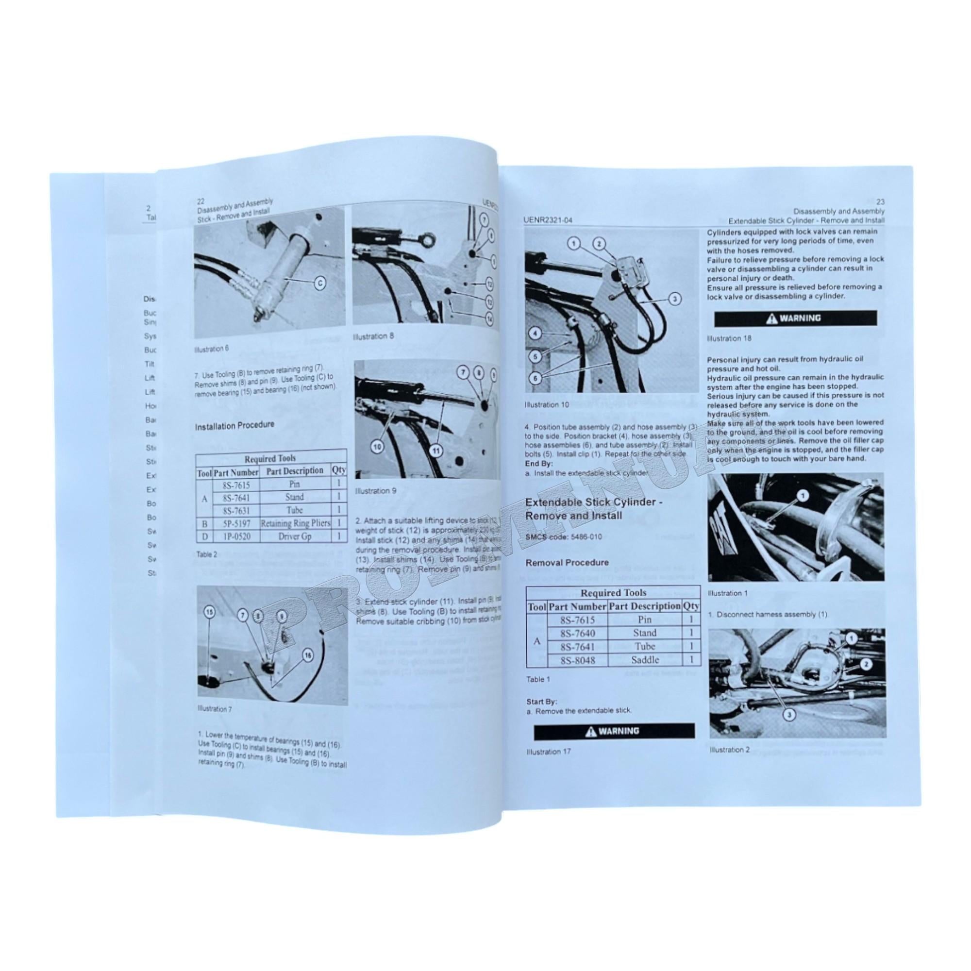 Caterpillar CAT 416F 420F 430F Backhoe Loader Manual Disassembly Assembly