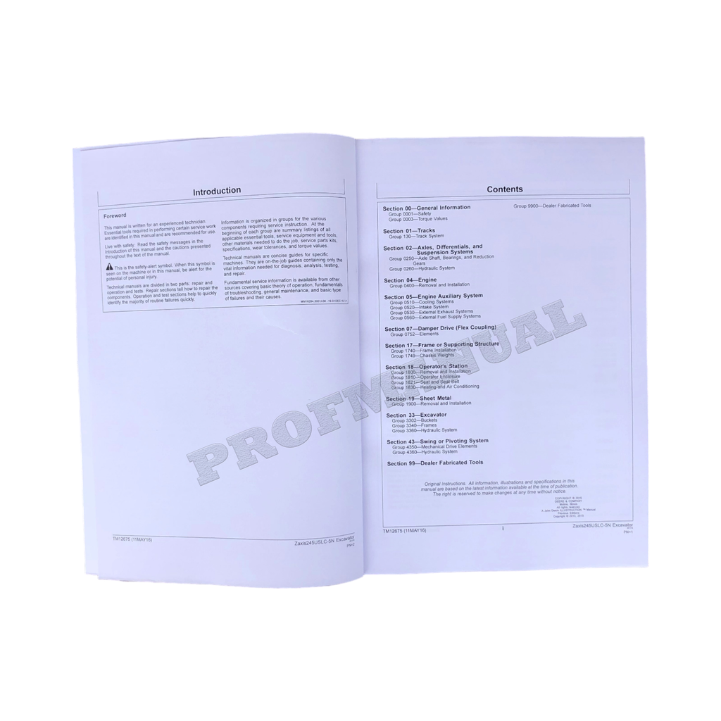HITACHI ZAXIS 245USLC-5N EXCAVATOR REPAIR SERVICE MANUAL