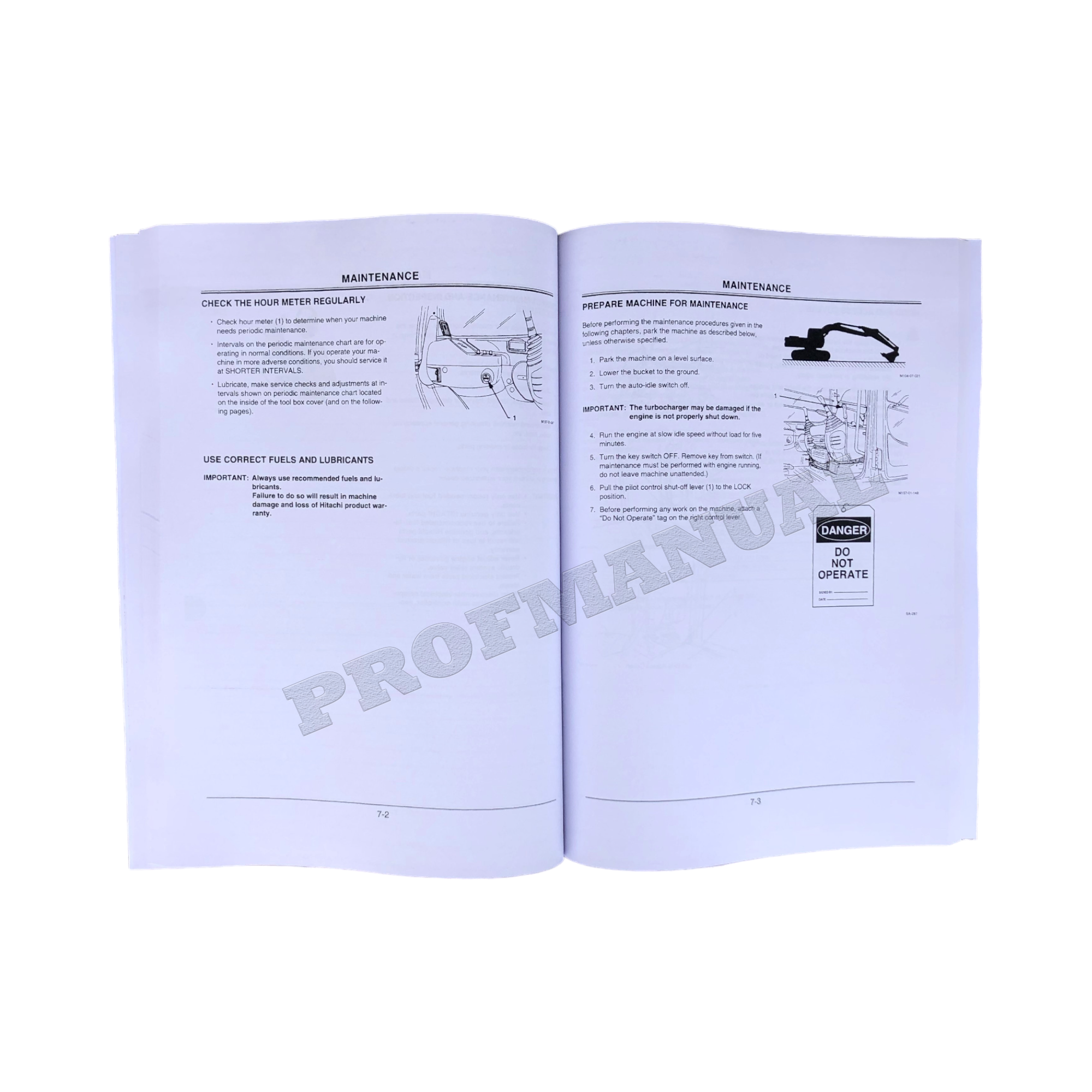 HITACHI EX120-5 EXCAVATOR OPERATORS MANUAL