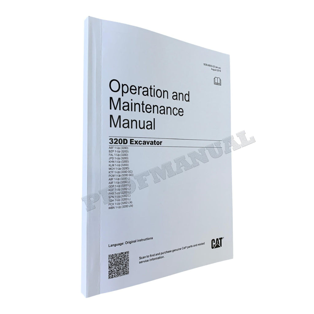 Caterpillar 320D Excavator Operators Maintenance Manual SEBU8053
