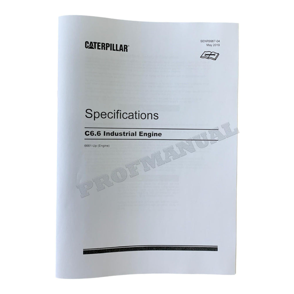 Caterpillar C6.6 Industrial Engine Full Service Manual *Send serial number