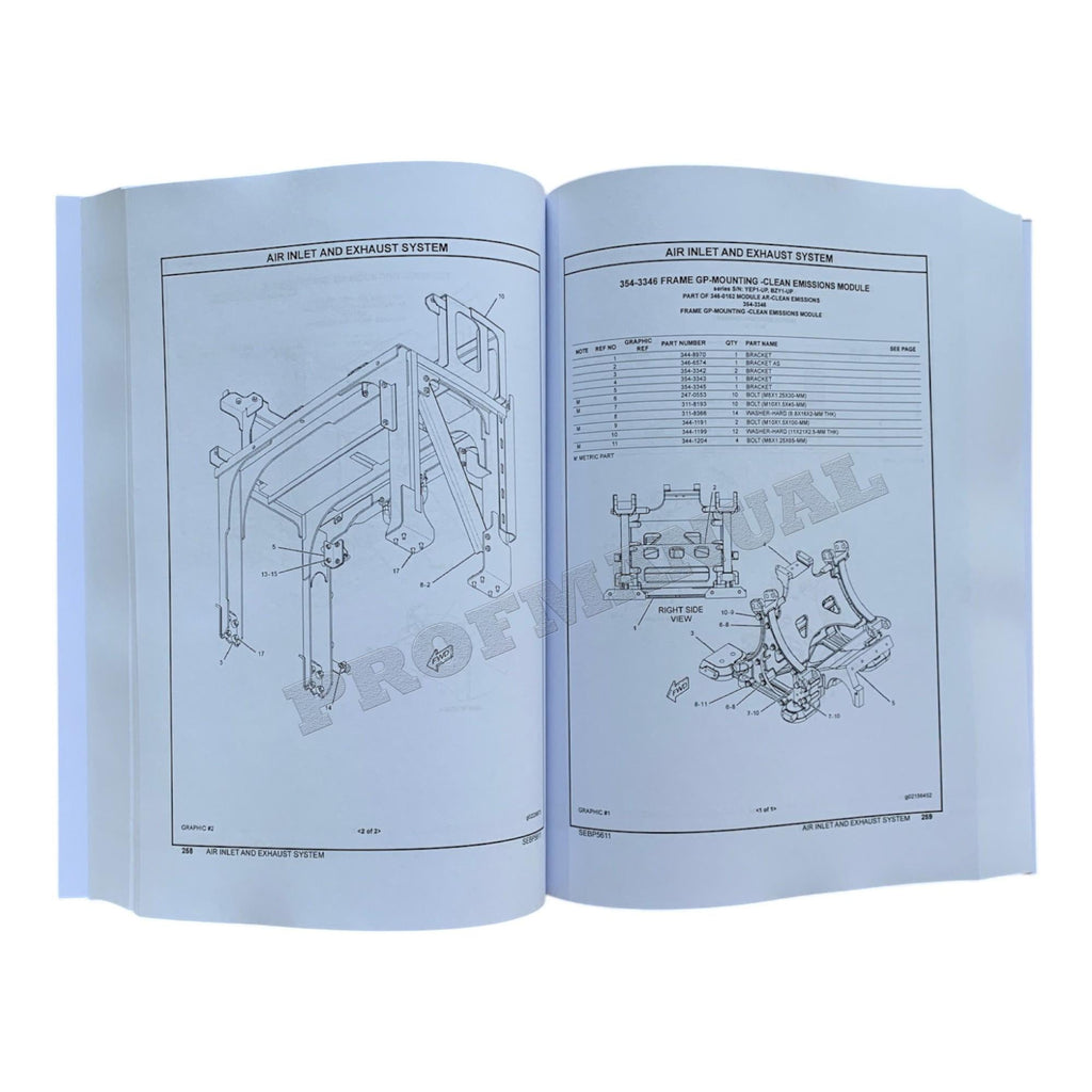 Caterpillar Cat 336E L Excavator Parts Catalog Manual SEBP5611