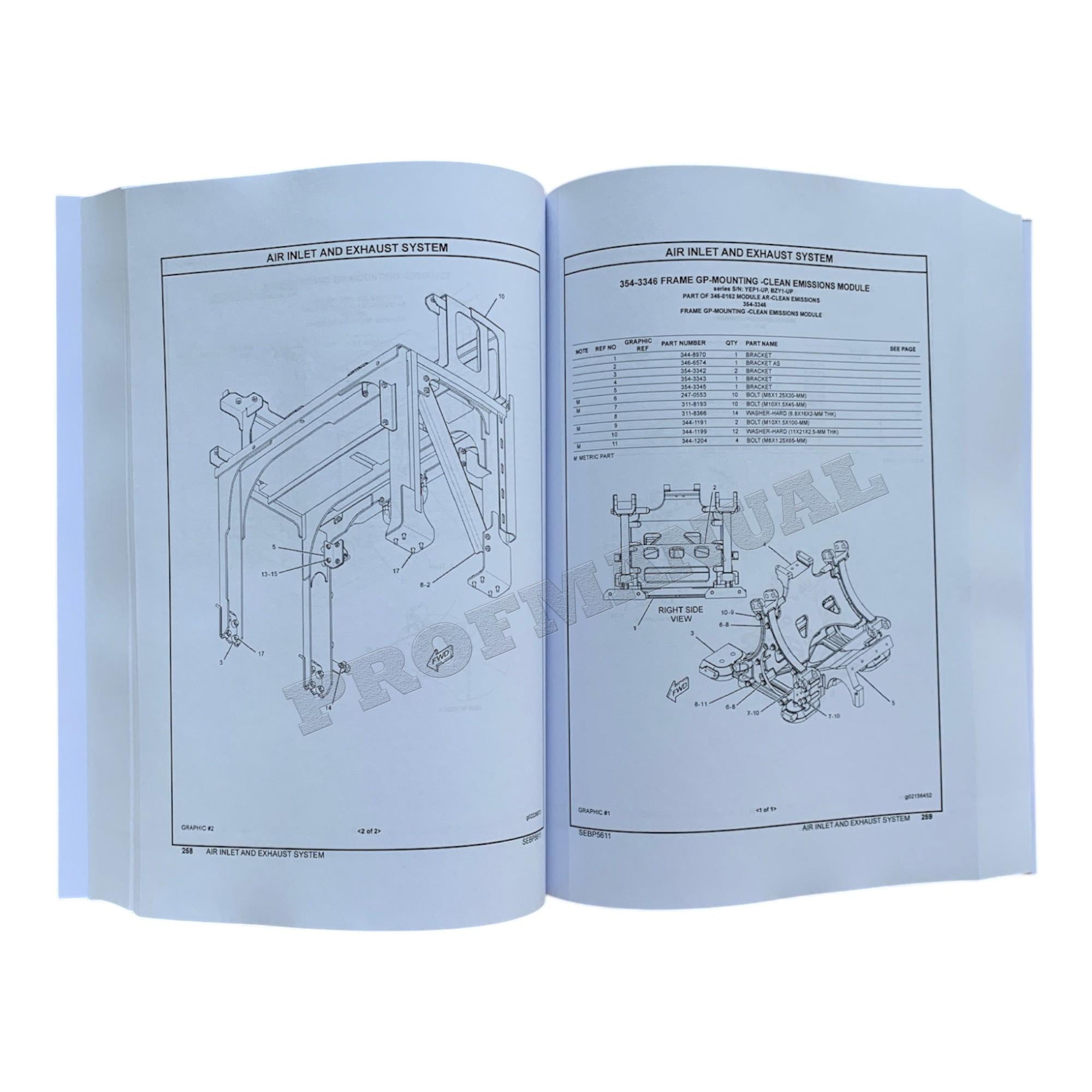 Caterpillar Cat 336E L Excavator Parts Catalog Manual SEBP5611