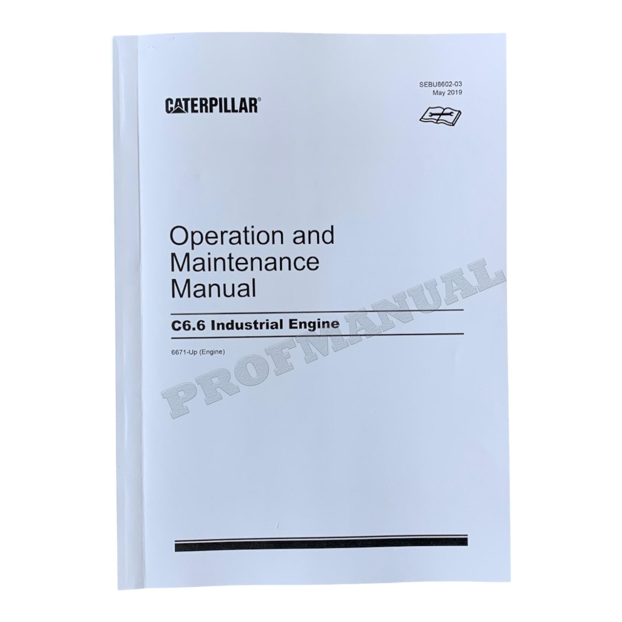 Caterpillar C6.6 Industrial Engine Full Service Manual *Send serial number