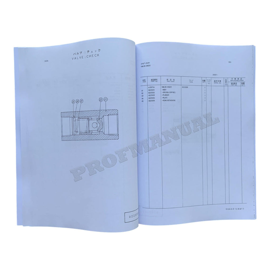 Catálogo de piezas de excavadora HITACHI UH07-7 UH07LC-7 Manual del usuario 164-20001-
