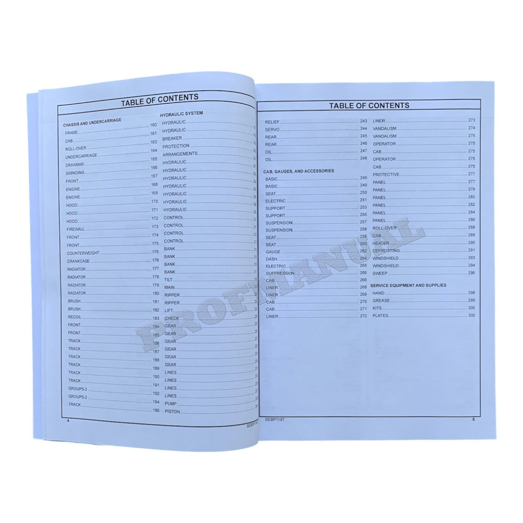 Caterpillar Cat D3 Tractor Parts Catalog Manual SEBP1187
