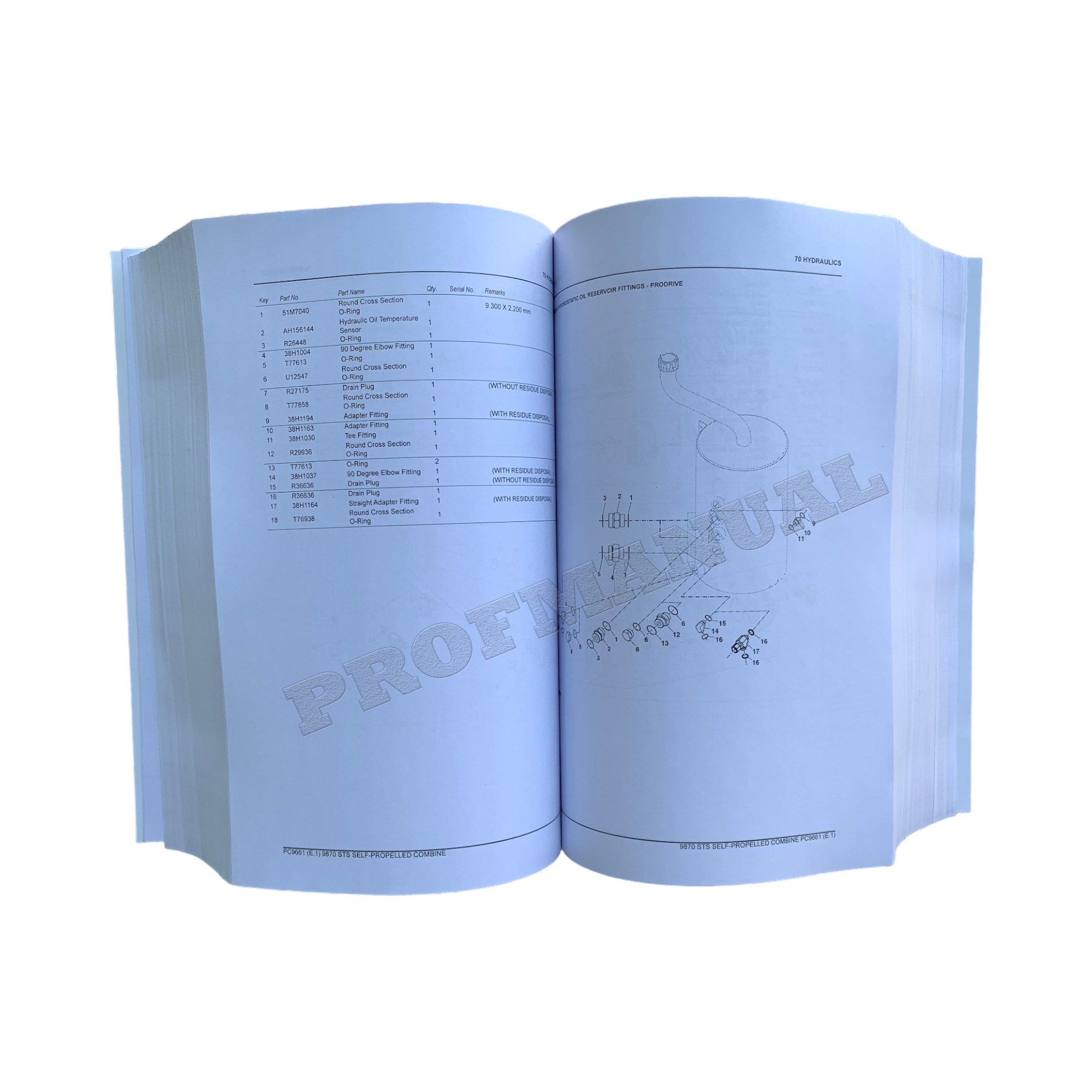 CATÁLOGO DE PIEZAS DE LA COSECHADORA JOHN DEERE 9870 STS MANUAL + ¡BONIFICACIÓN!