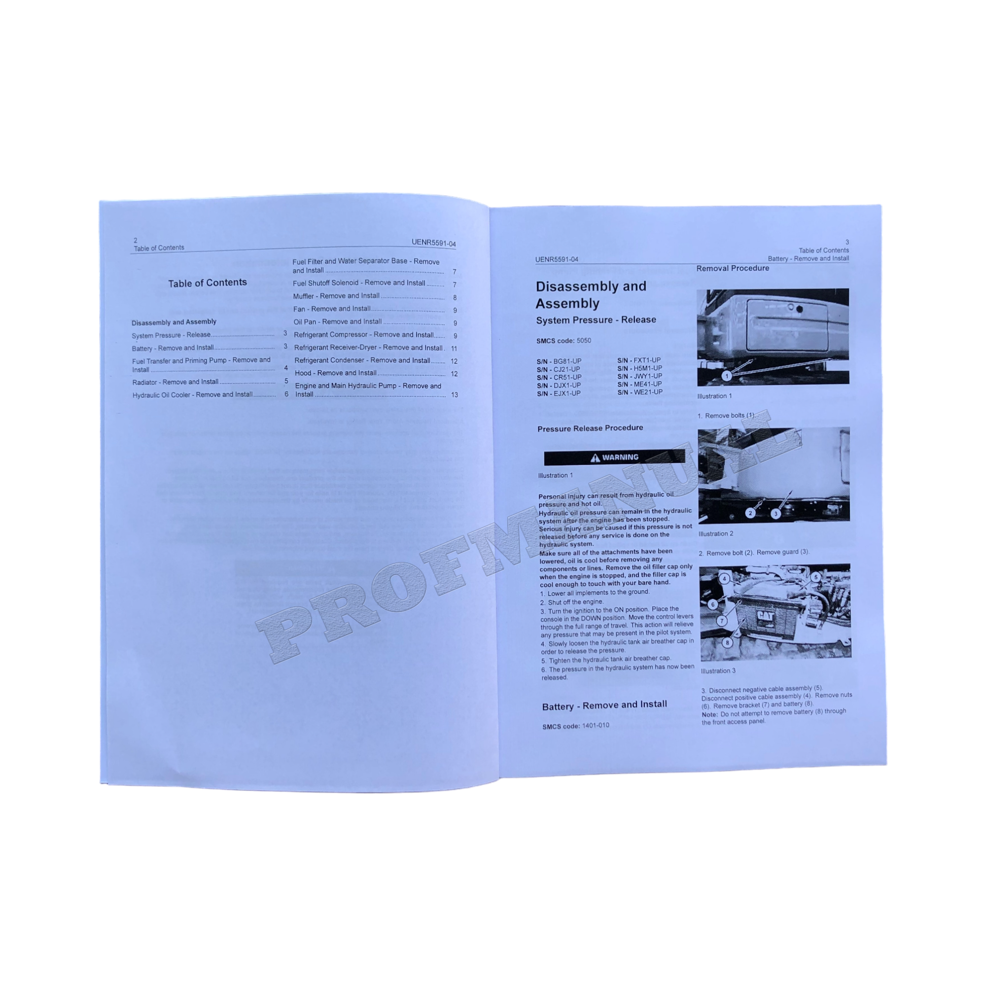 Manual de servicio y desmontaje del motor de la excavadora Caterpillar 305.5E2 CR 305E2 CR