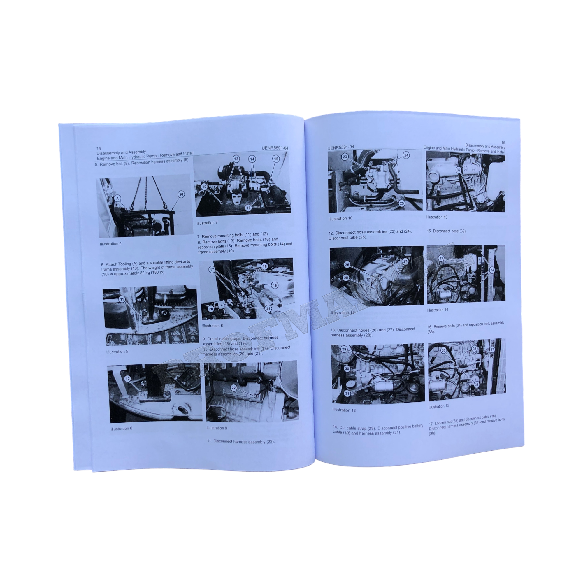 Manual de servicio y desmontaje del motor de la excavadora Caterpillar 305.5E2 CR 305E2 CR