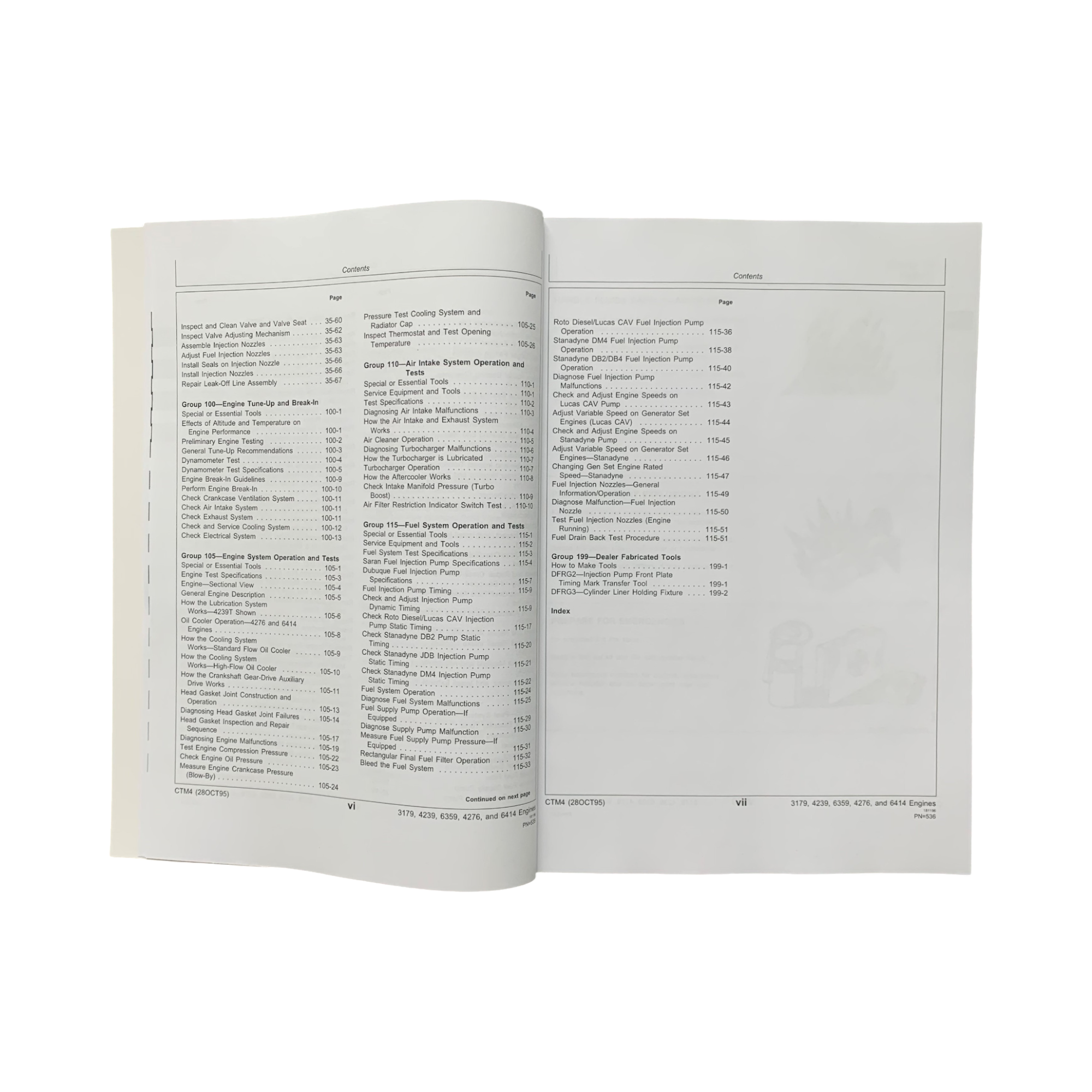 John Deere Series 300 3179 4239 6359 4276 6414 Engine REPAIR SERVICE MANUAL CTM4