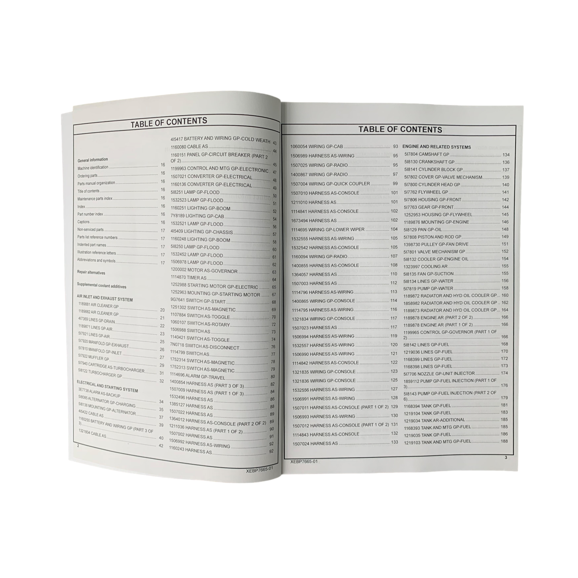 Caterpillar Cat 312B 312B L Track Type Excavator Parts Catalog Manual