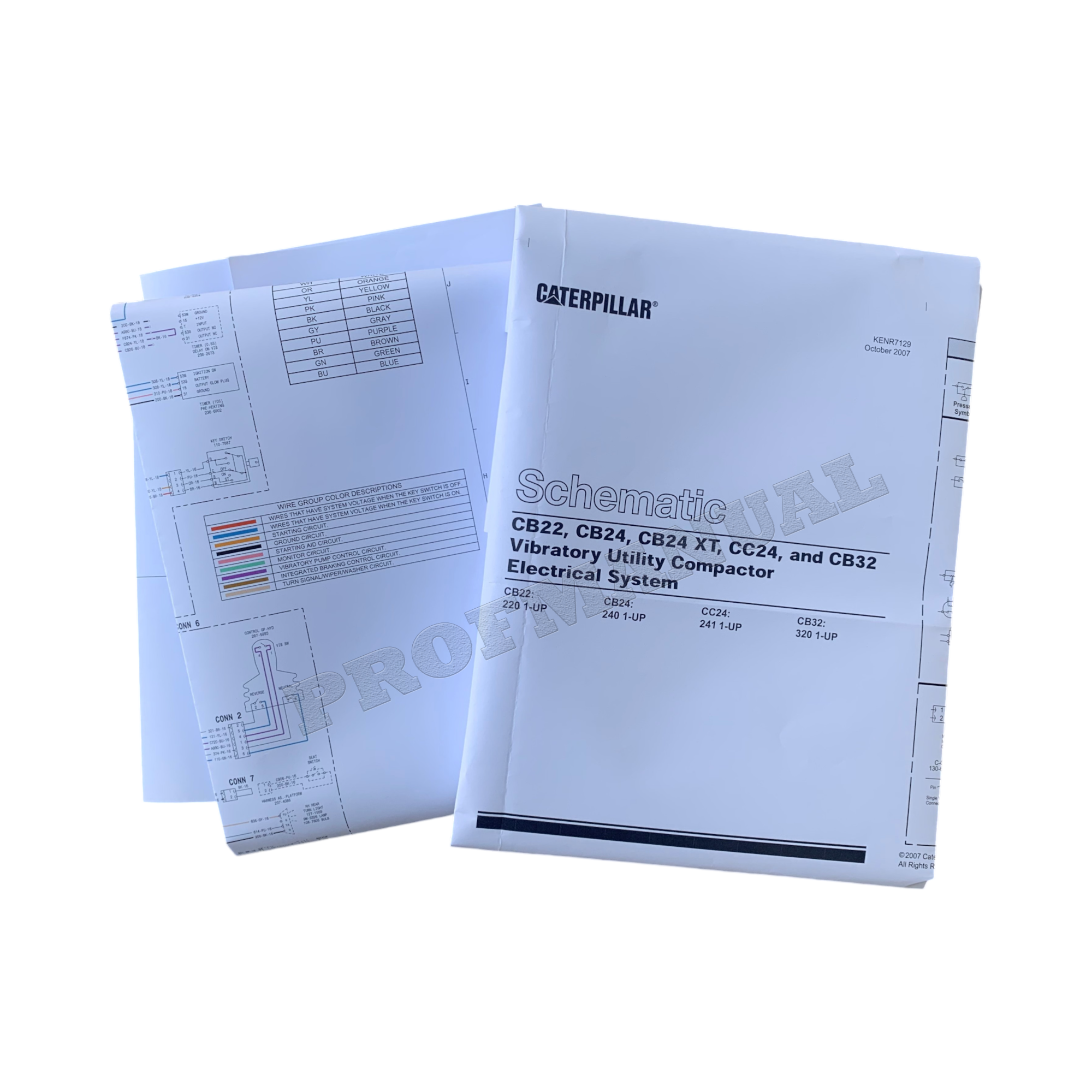 Manual de servicio del esquema eléctrico del compactador Caterpillar CAT CB22 CB24 CB24XT