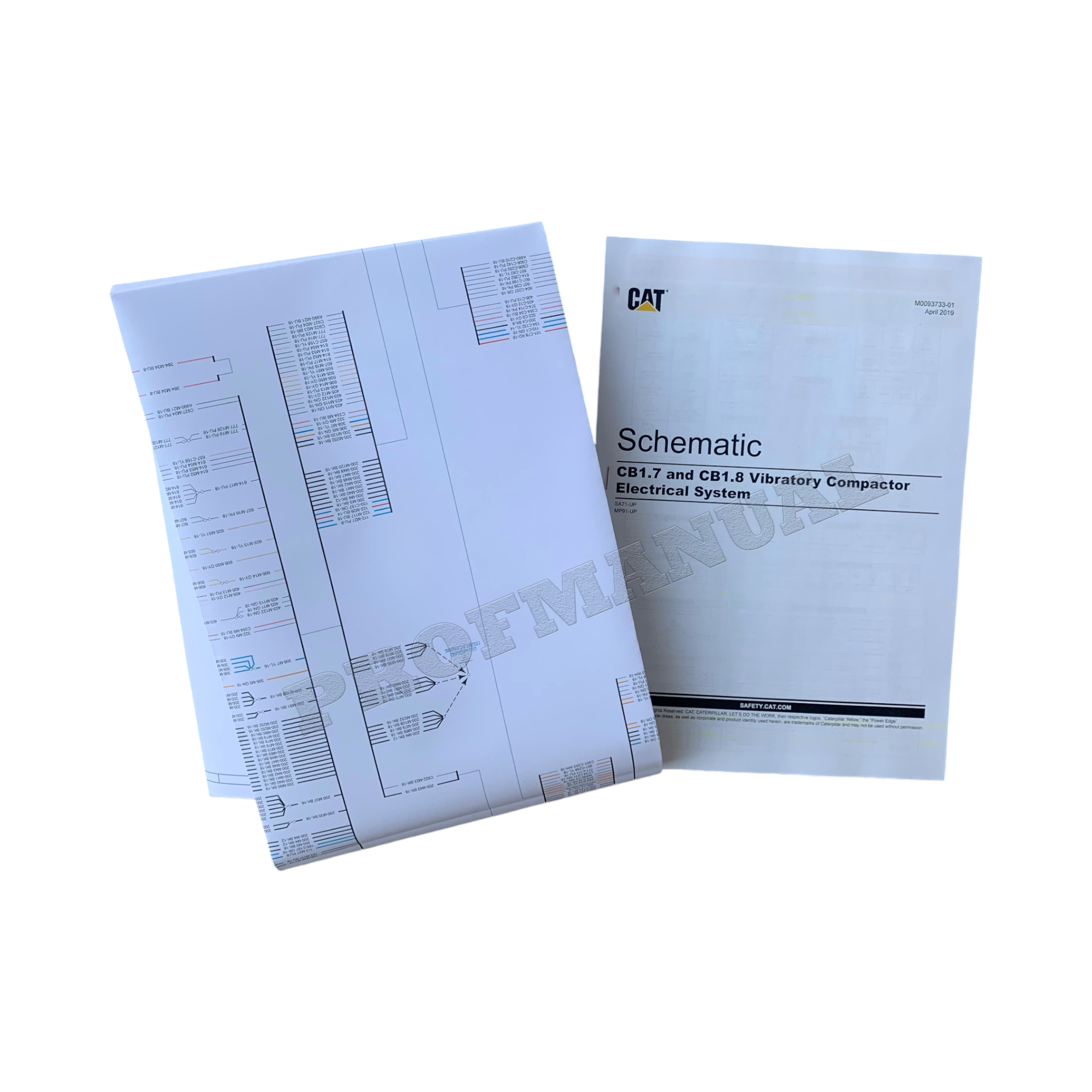 Caterpillar CB1.7 CB1.8 Compactor Electrical Schematic Service Manual M0093733