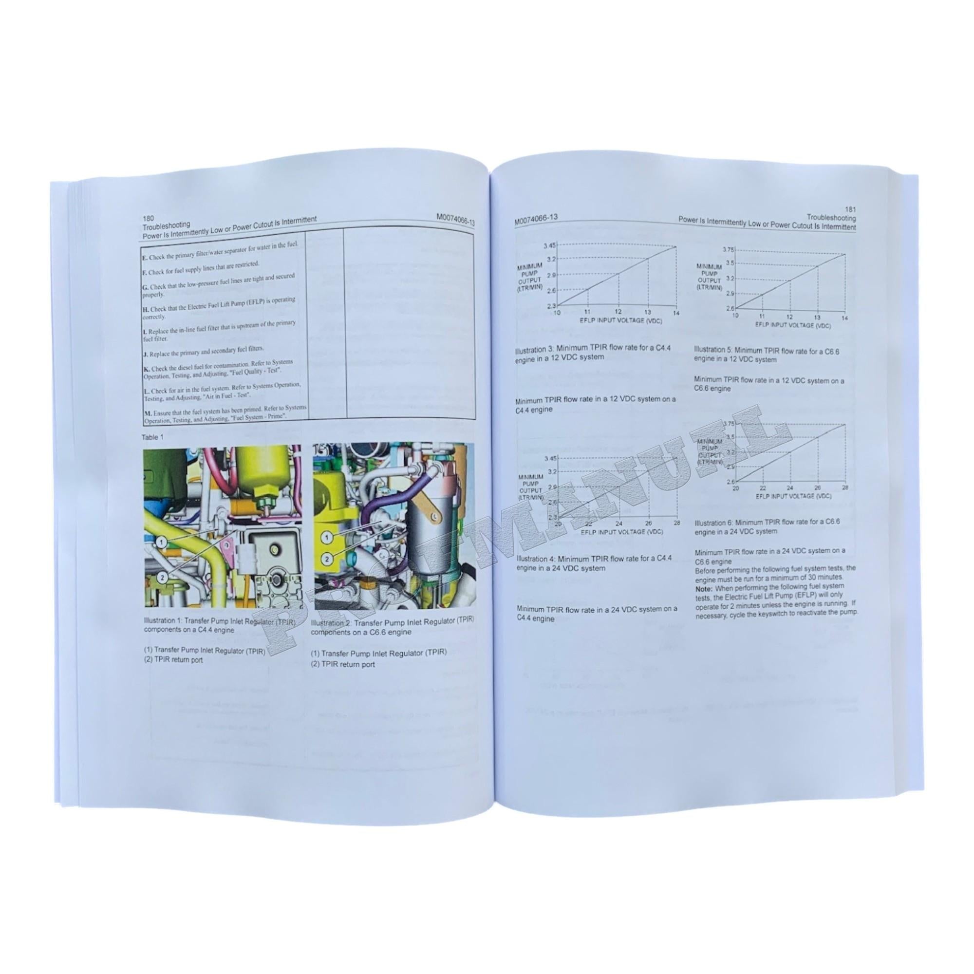 Caterpillar C6.6 C4.4 Engine Operation Testing Adjusting FULL Service Manual *Send Serial#