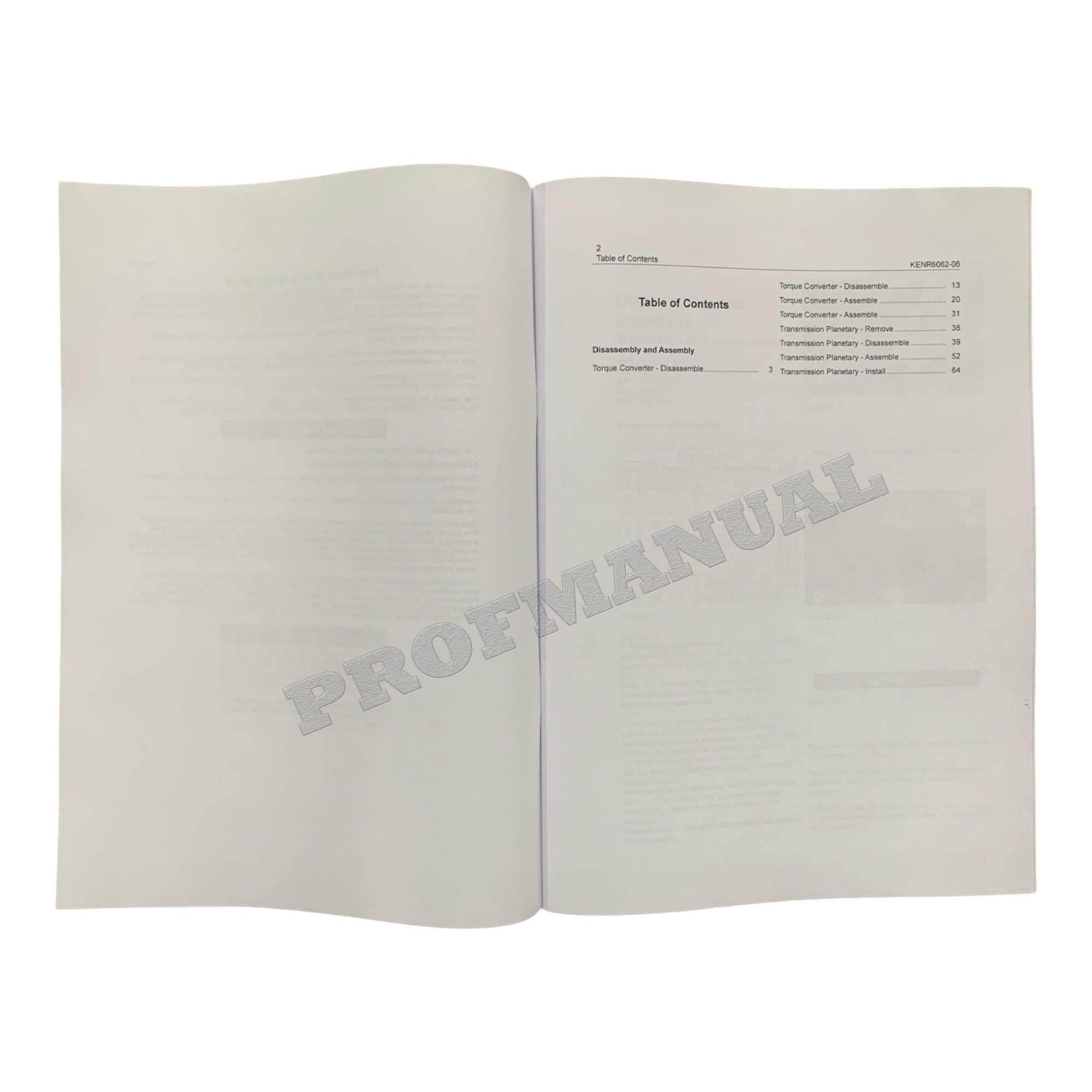 Caterpillar TH55FT-E90 PETROLEUM TRANSMISSION Service Manual *Send serial number