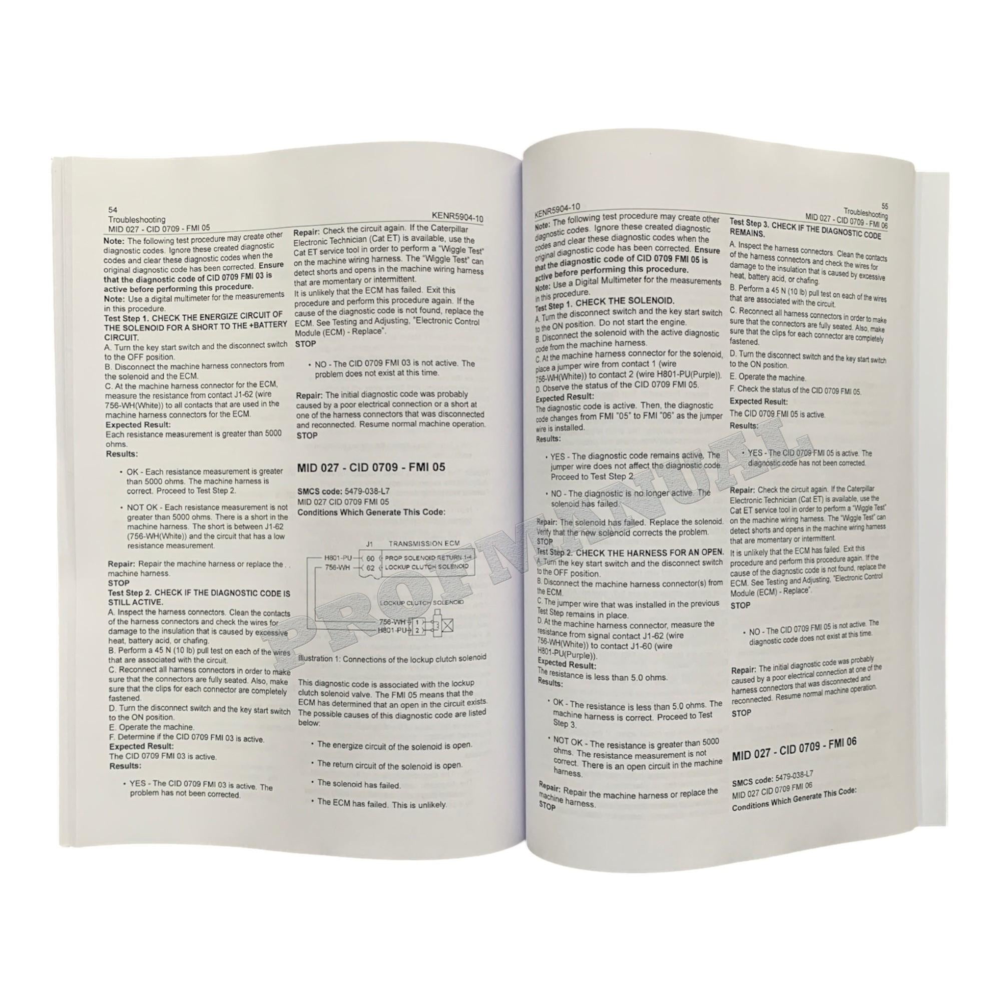 Caterpillar TH55FT-E90 PETROLEUM TRANSMISSION Service Manual *Send serial number