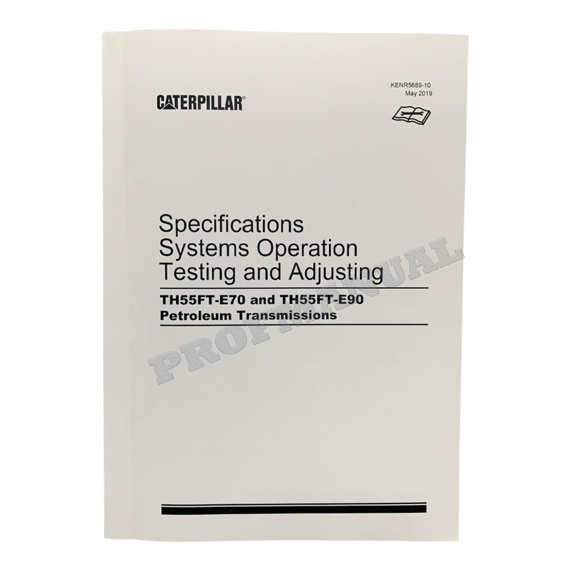 Caterpillar TH55FT-E90 PETROLEUM TRANSMISSION Service Manual *Send serial number