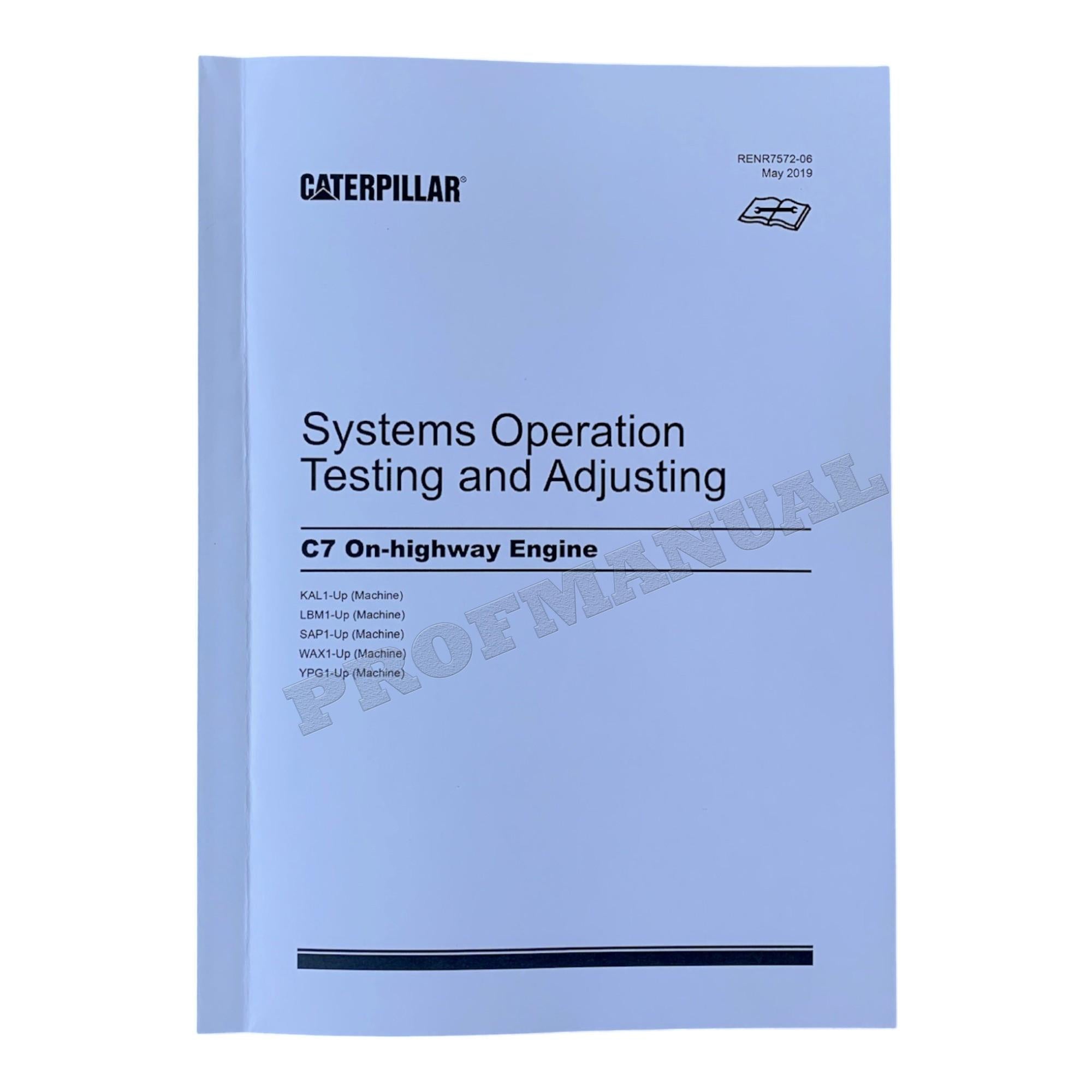 Caterpillar C7 On-Highway Truck Engine Full Service Manual *Send serial number