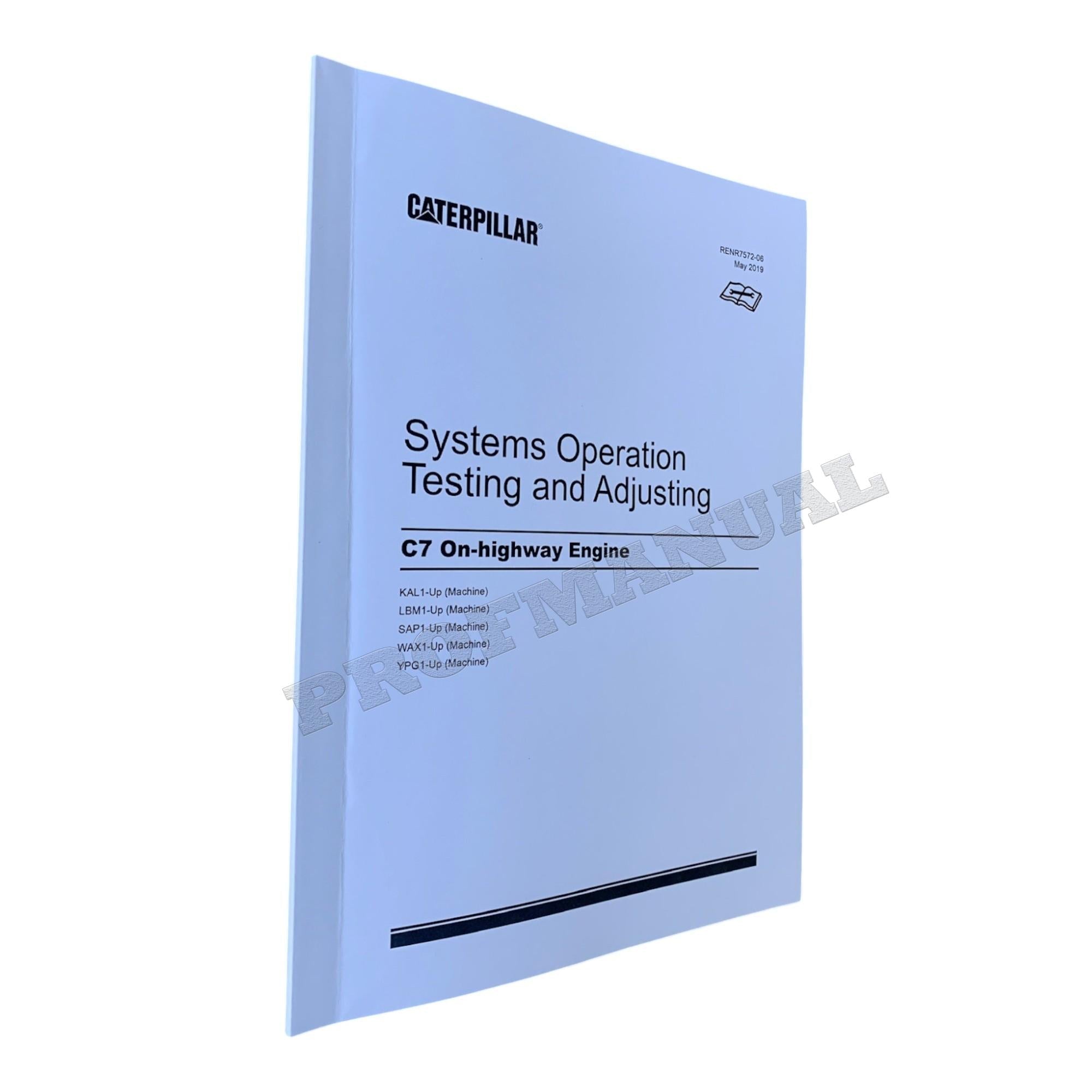 Caterpillar C7 On-Highway Truck Engine Full Service Manual *Send serial number
