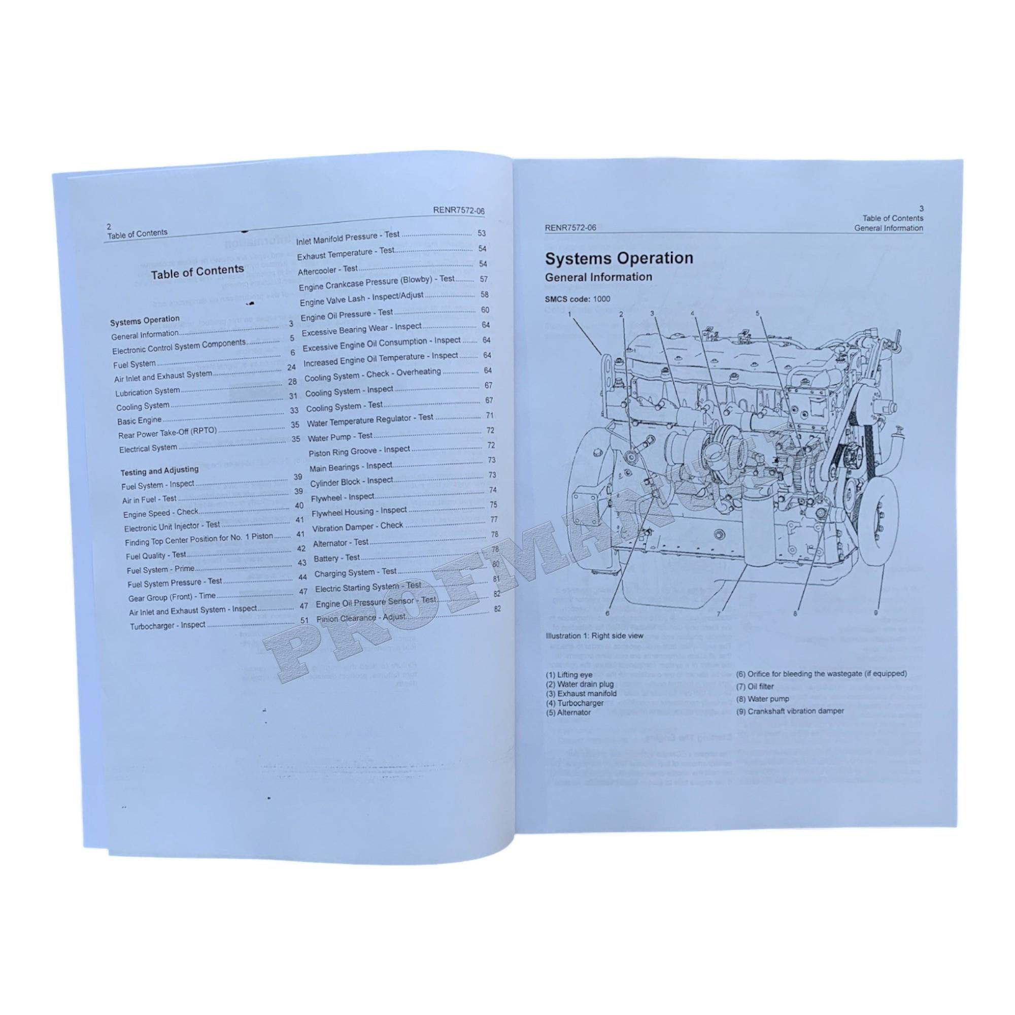 Caterpillar C7 On-Highway Truck Engine Full Service Manual *Send serial number
