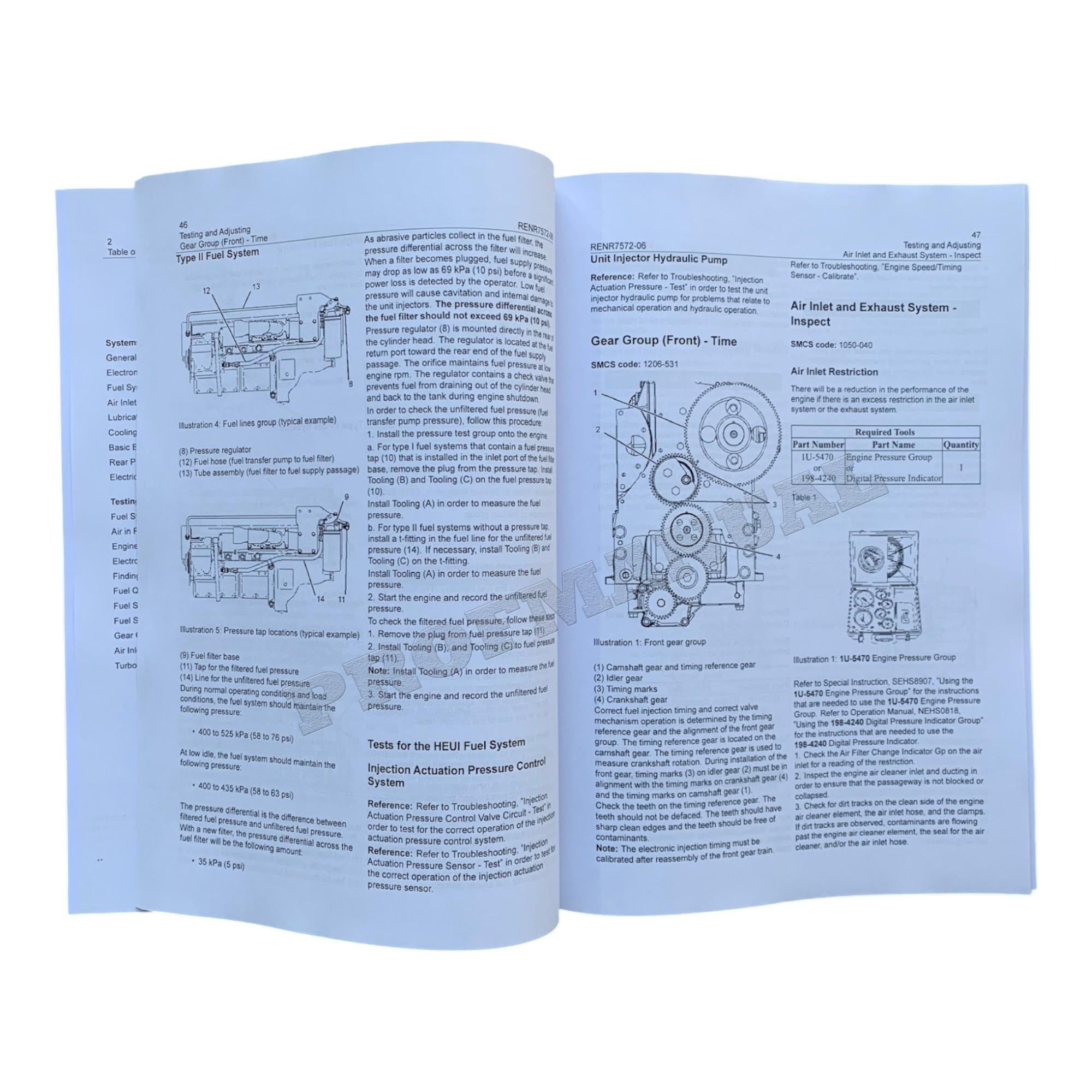Caterpillar C7 On-Highway Truck Engine Full Service Manual *Send serial number