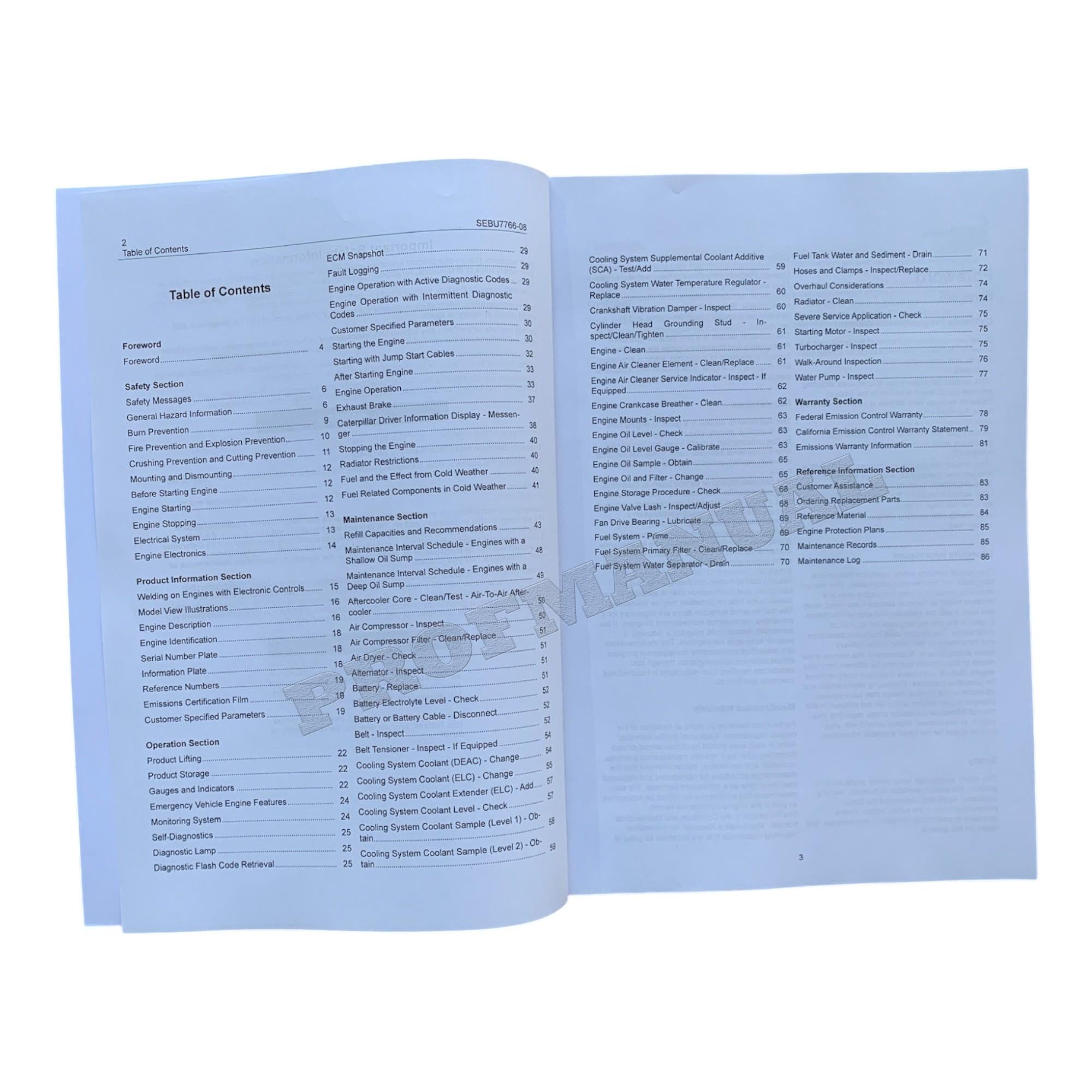 Caterpillar C7 On-Highway Truck Engine Full Service Manual *Send serial number