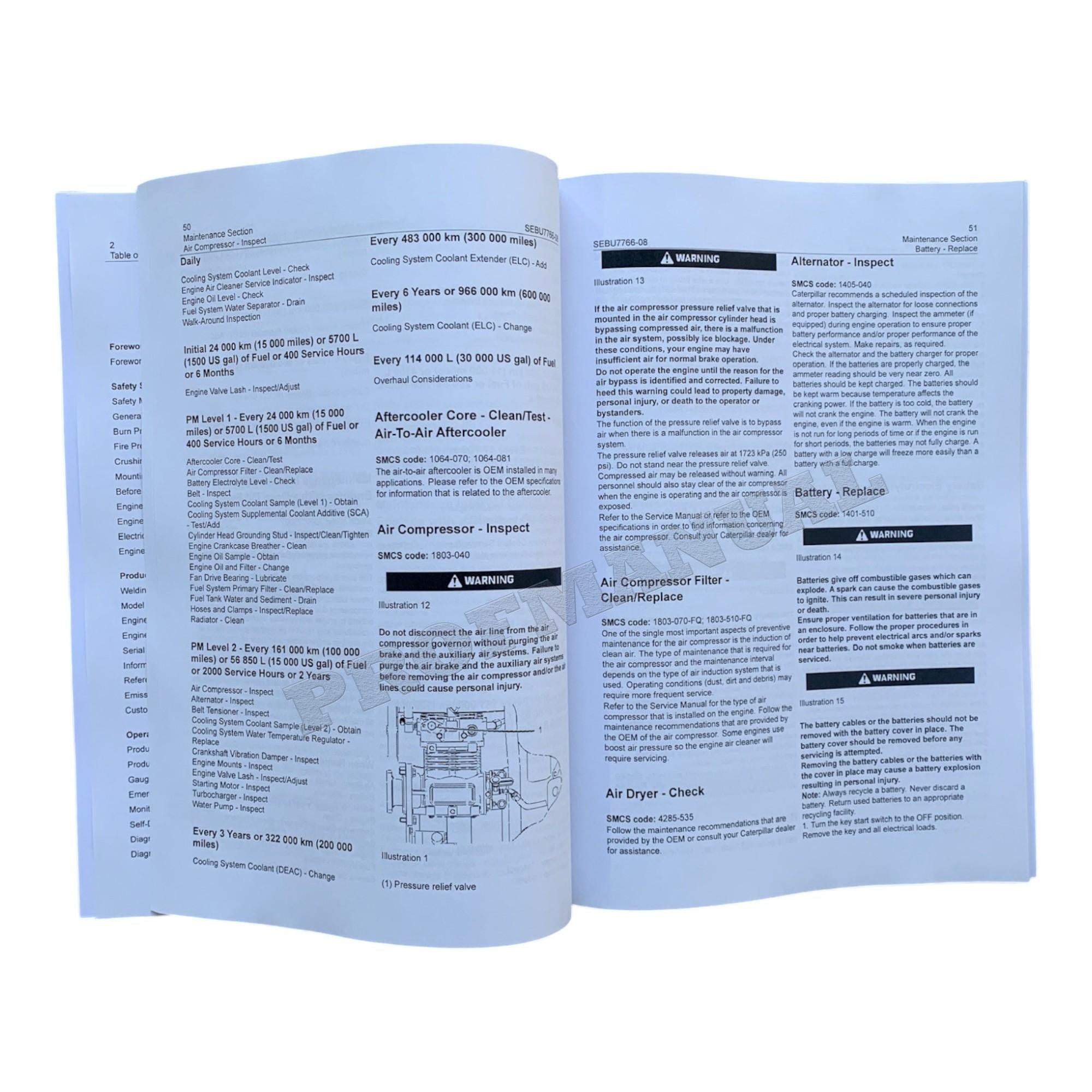 Caterpillar C7 On-Highway Truck Engine Full Service Manual *Send serial number