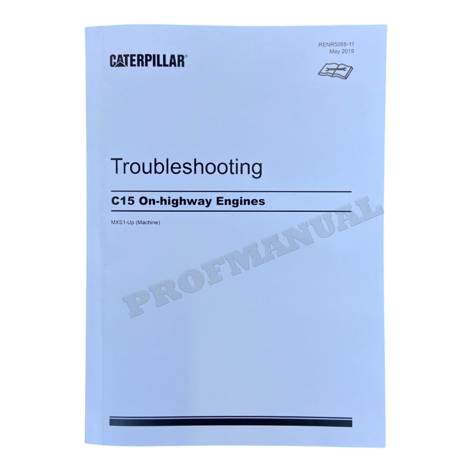 Caterpillar C15 ACERT Truck Engine Full Service Manual SN MXS- *Send serial#