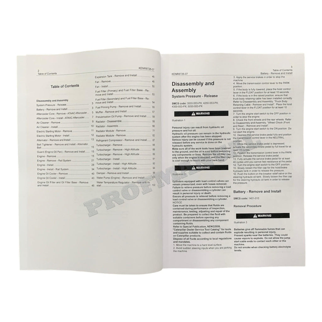 Caterpillar C175-16 C175-20 Engine Truck Disassem Assem Test Adjust Full Service Manual