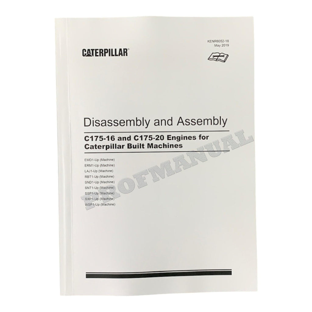 Caterpillar C175-16 C175-20 Engine Truck Disassem Assem Test Adjust Full Service Manual