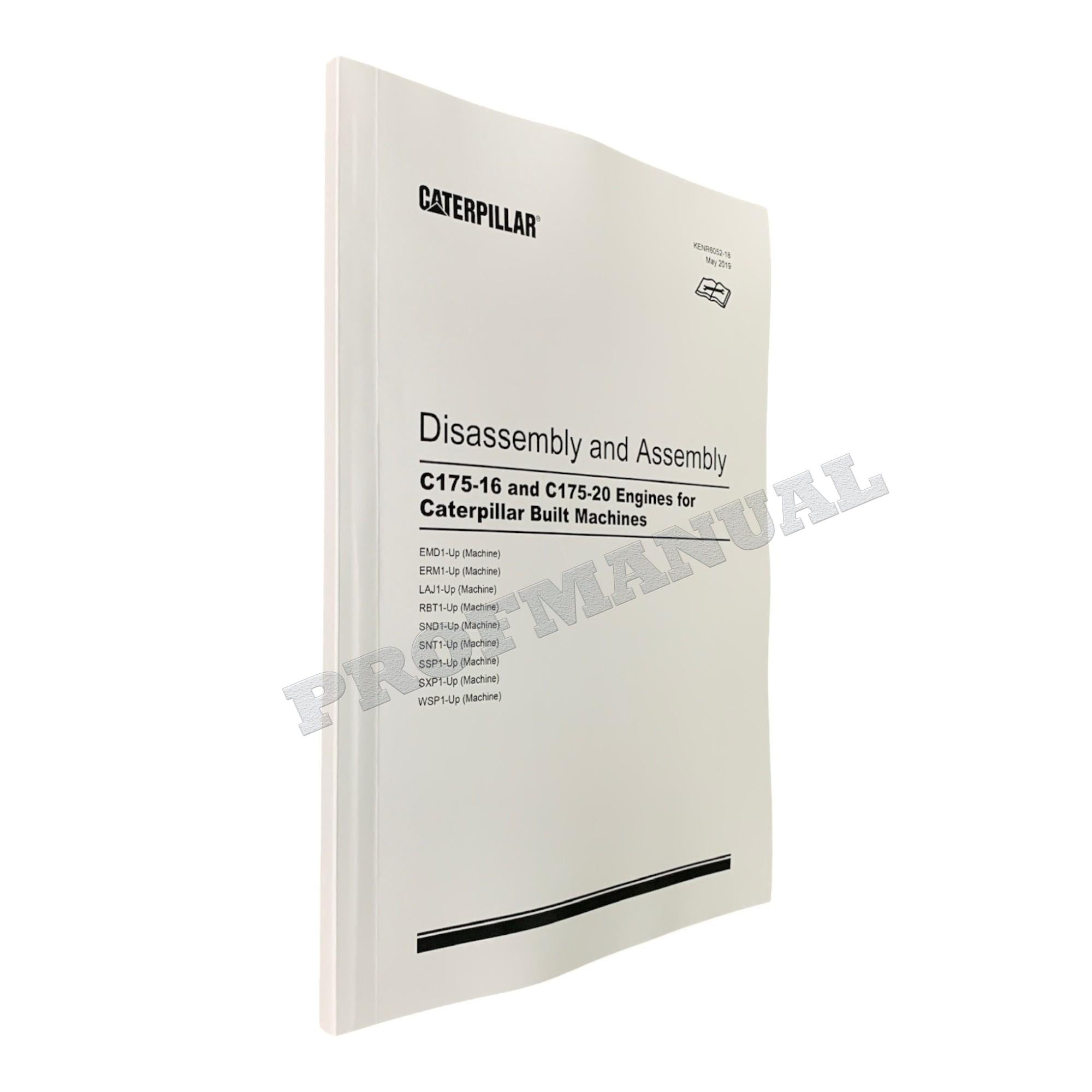 Caterpillar C175-16 C175-20 Engine Truck Disassem Assem Test Adjust Full Service Manual