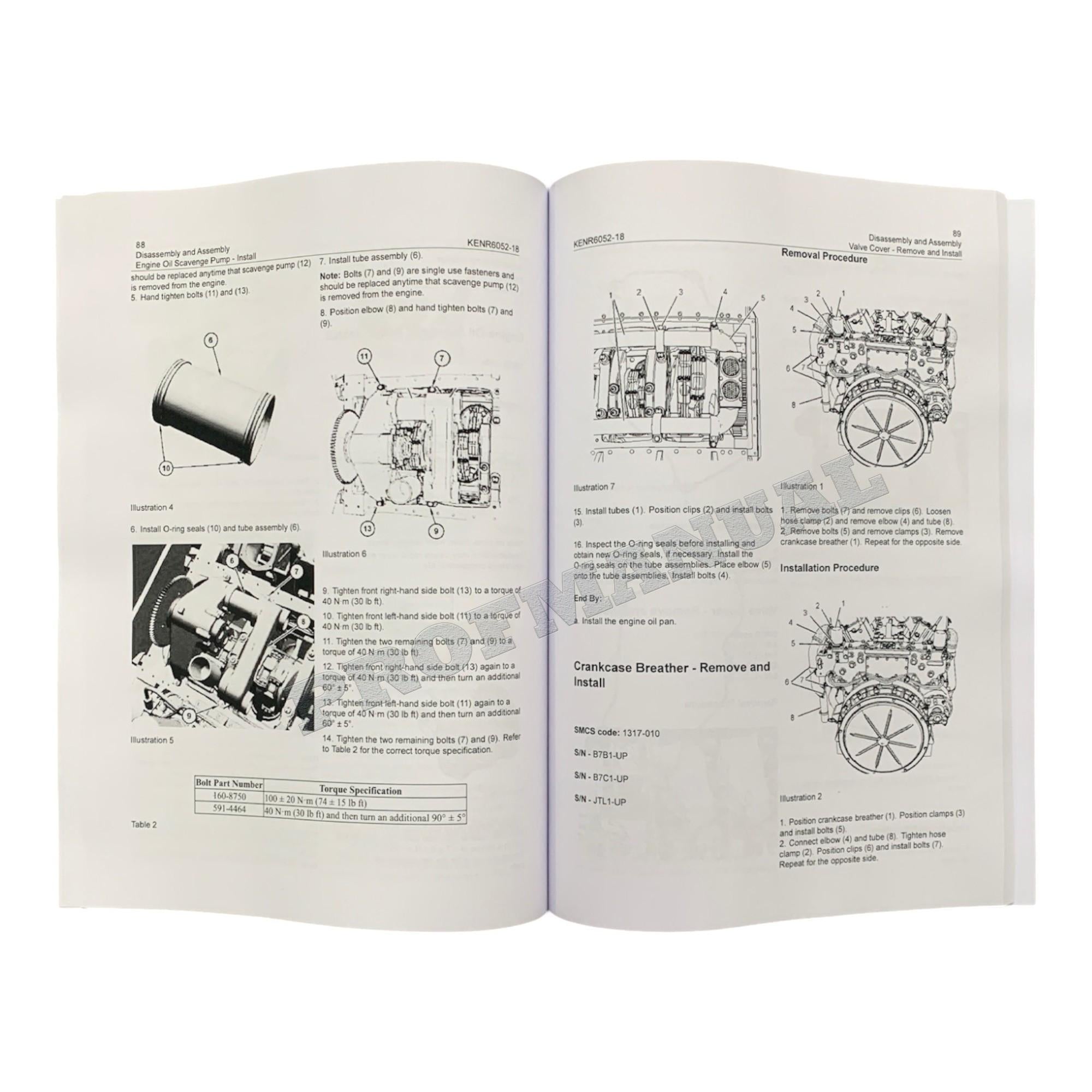 Caterpillar C175-16 C175-20 Engine Truck Disassem Assem Test Adjust Full Service Manual