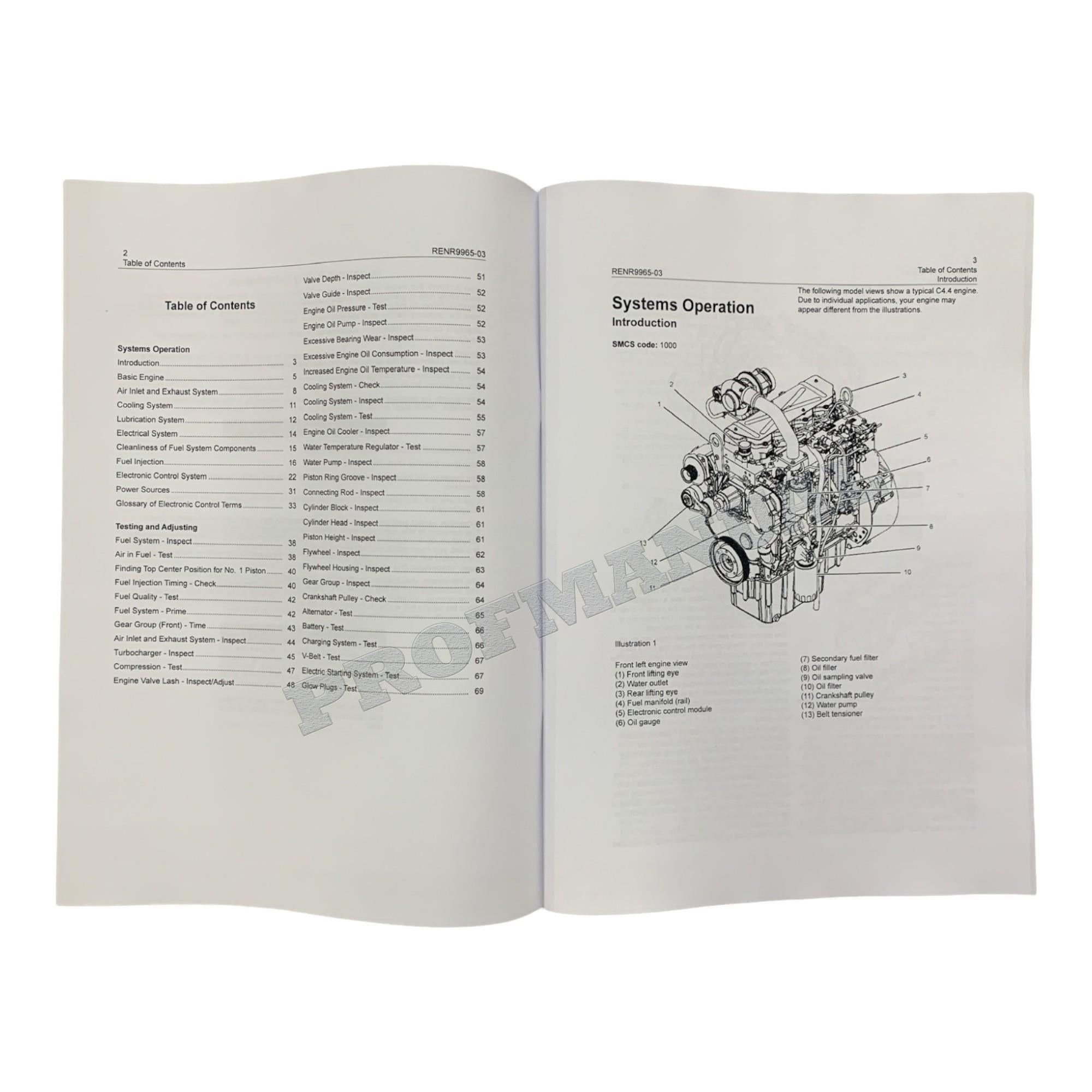 Caterpillar C4.4 Generator Set Full Service Manual *Send serial number