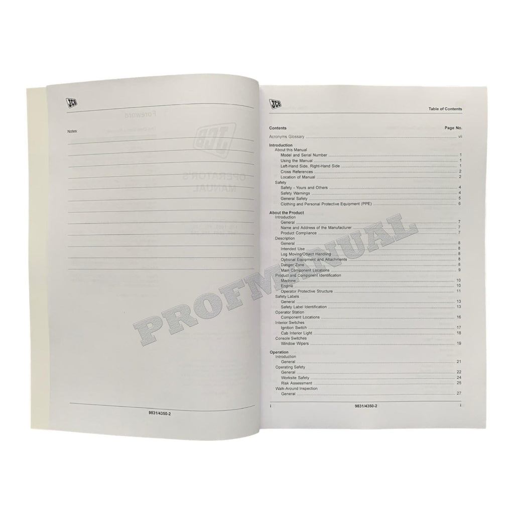 JCB 135 150T 155 175 190T 205T 210 215 Skid Steer Loader Operators Manual