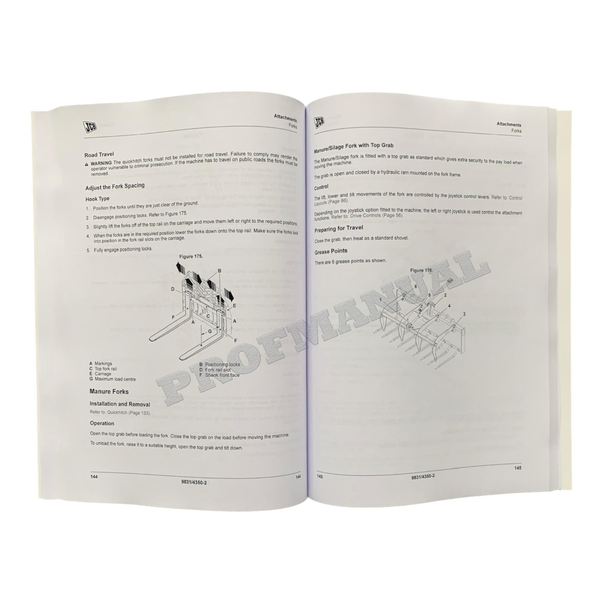 JCB 135 150T 155 175 190T 205T 210 215 Skid Steer Loader Operators Manual