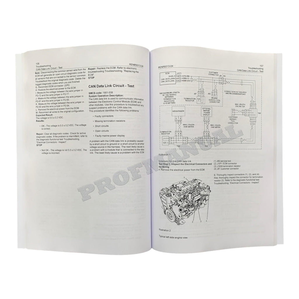 Caterpillar C7 Marine Engine Full Service Manual *Send serial number