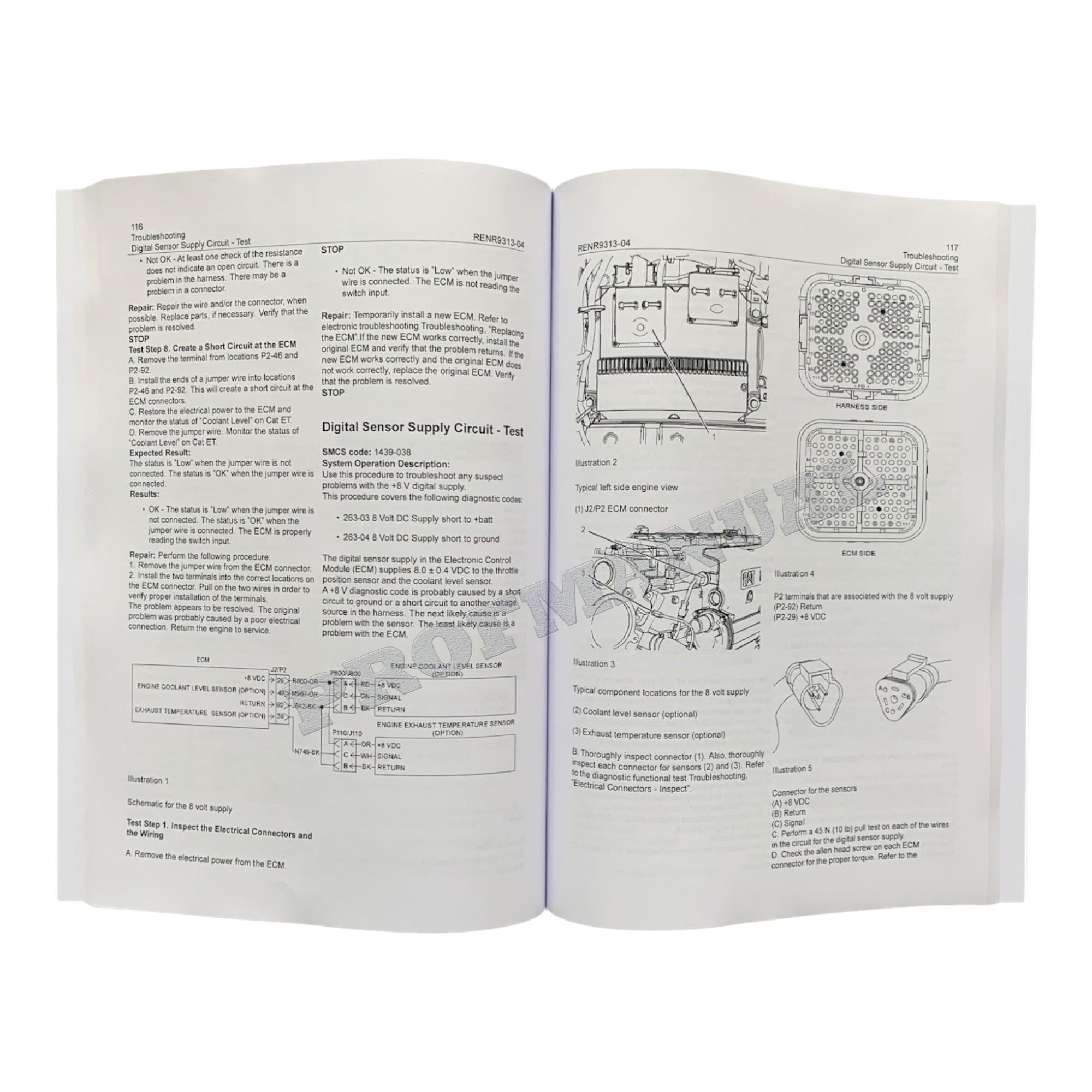 Caterpillar C7 Marine Engine Full Service Manual *Send serial number