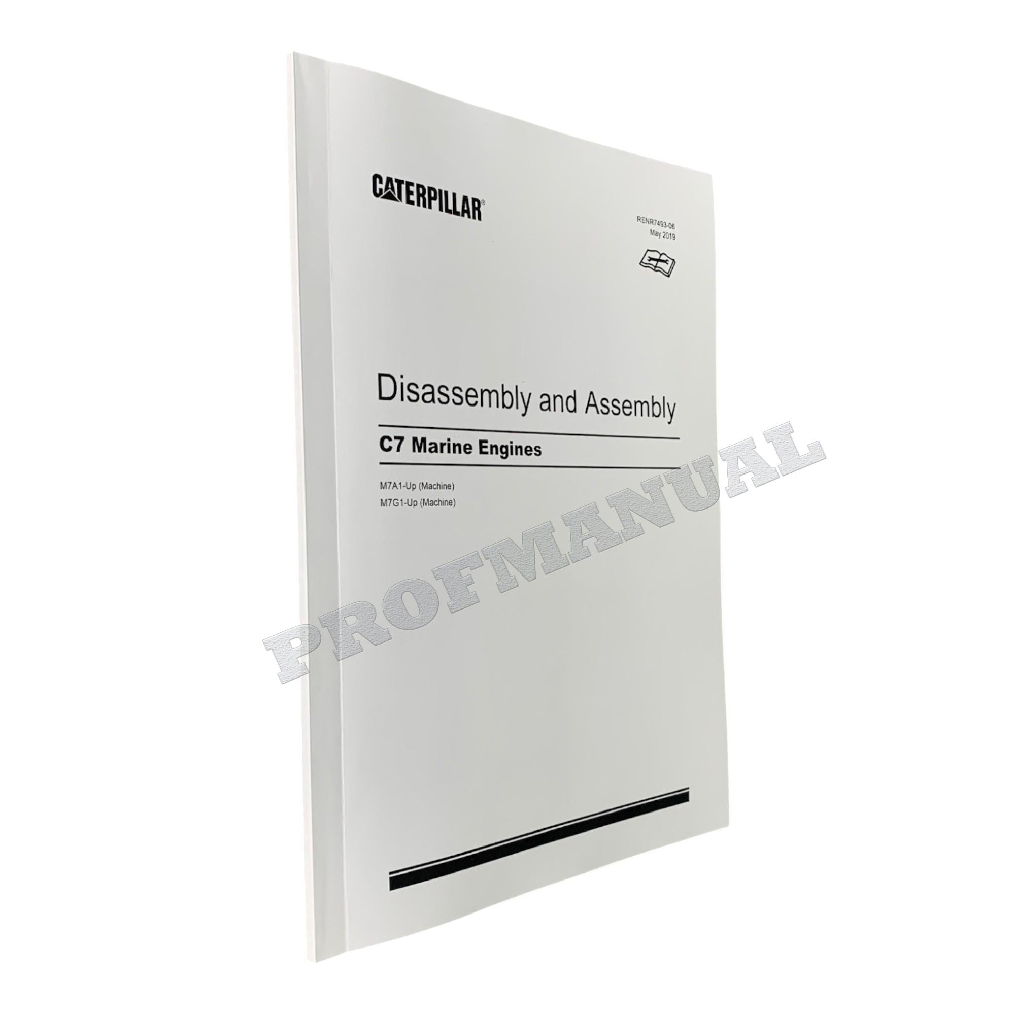 Caterpillar C7 Marine Engine Full Service Manual *Send serial number
