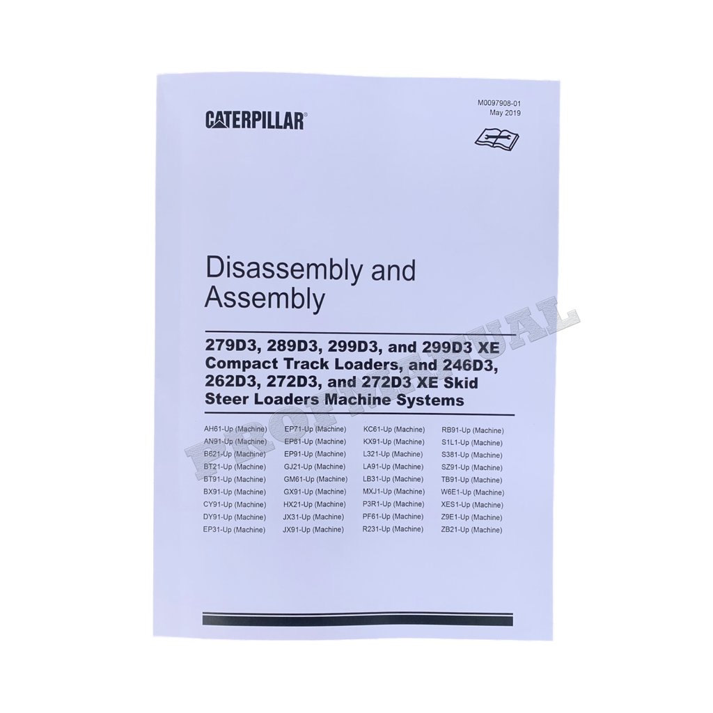 Manual de servicio del cargador Caterpillar 279D3, 289D3, 299D3, 246D3, 262D3 y 272D3